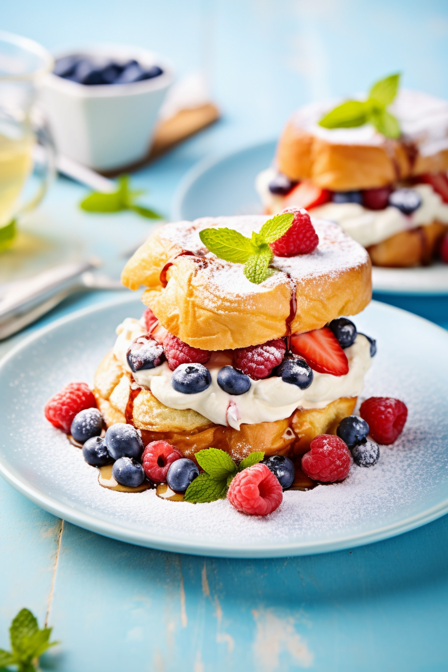 Preparing Ricotta and Berry Stuffed French Toast