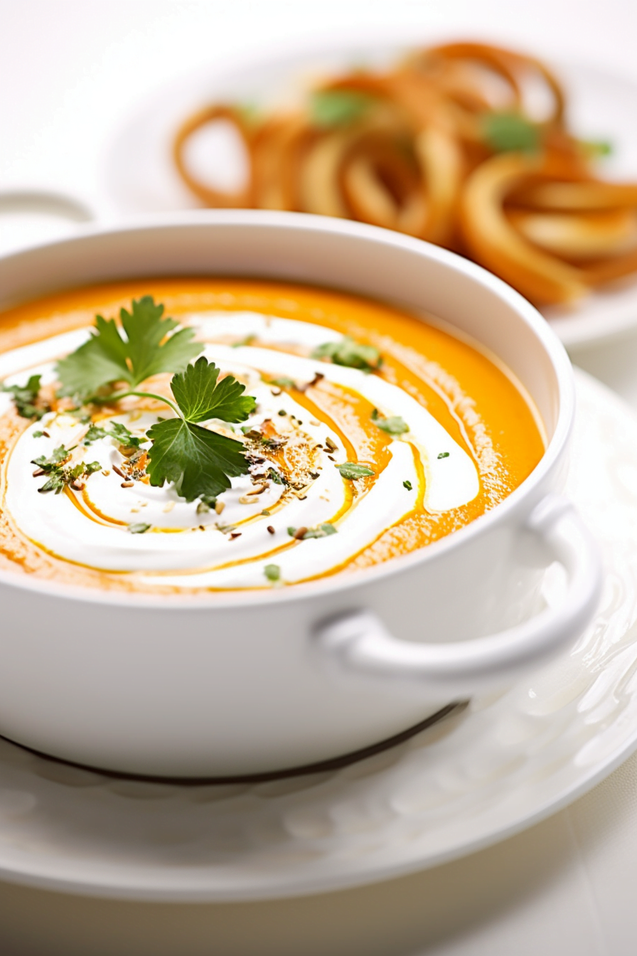 Roasted Carrot Soup with Ginger and Orange