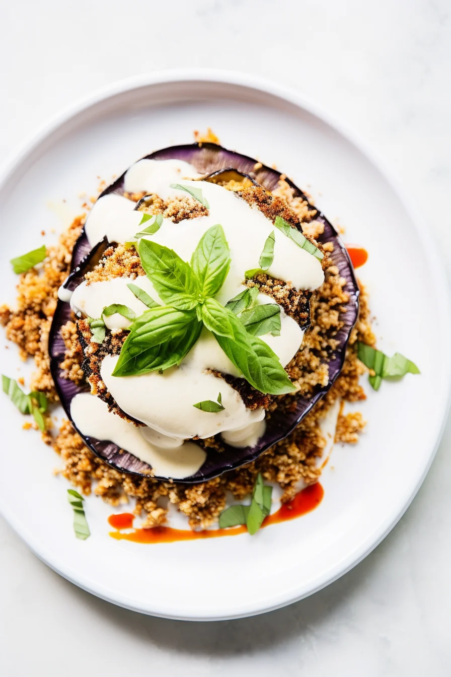 Ingredients for Roasted Eggplant Parmesan with Crispy Quinoa Crust