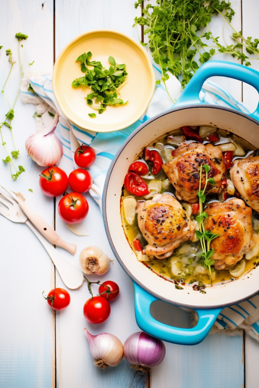 Roman Chicken with Bell Peppers (Pollo alla Romana) - Cooking Mediterranean