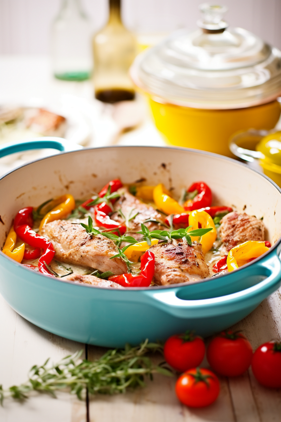 Ingredients for Roman Chicken with Bell Peppers