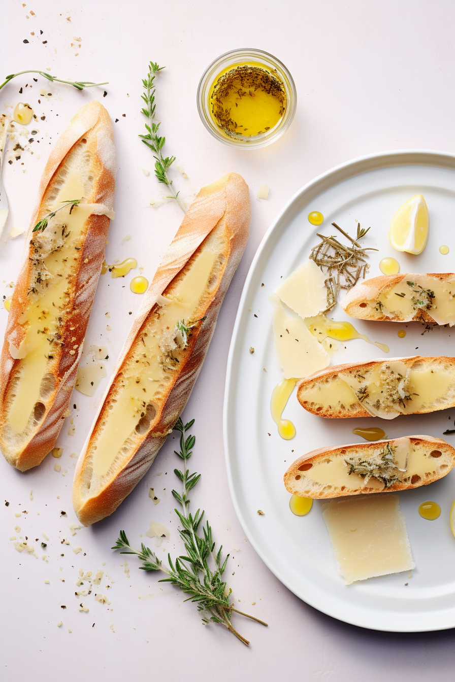 Ingredients for Sardinian Pecorino and Honey Crostini