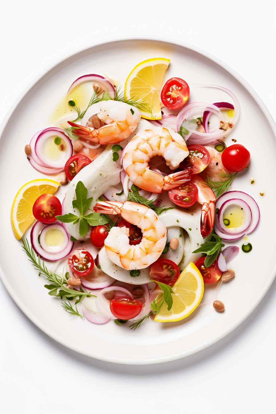 Sardinian Seafood Salad with Lemon and Olive Oil