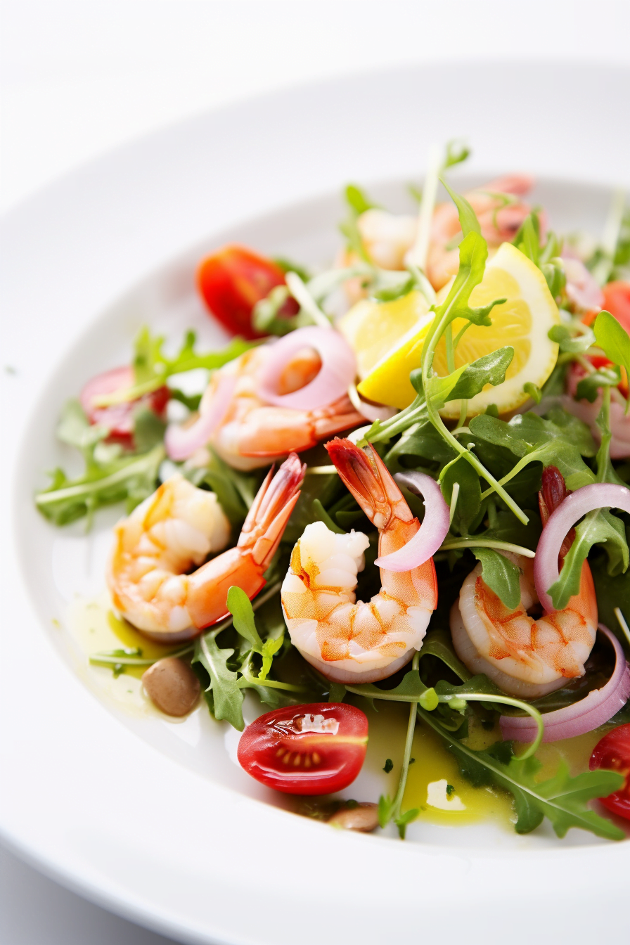 Shrimp and Arugula Salad with Lemon and Olive Oil