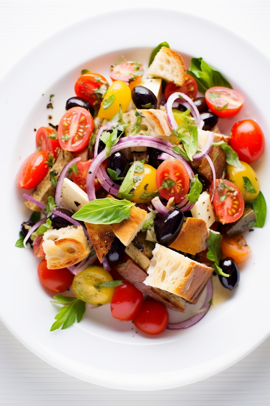 Ingredients for Sicilian Tomato and Bread Salad