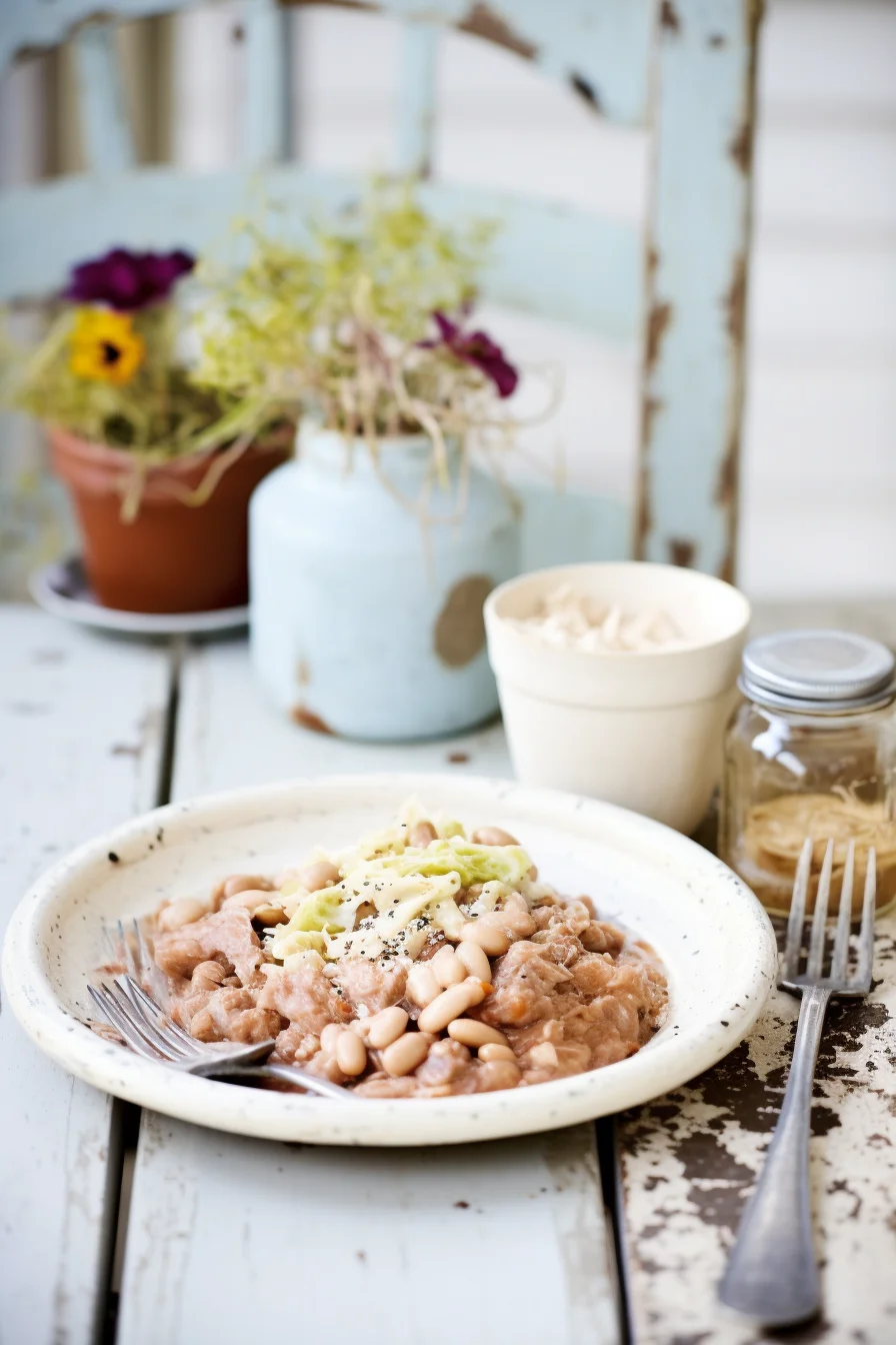 Ingredients for Slovenian Sauerkraut and Bean Stew (Jota)