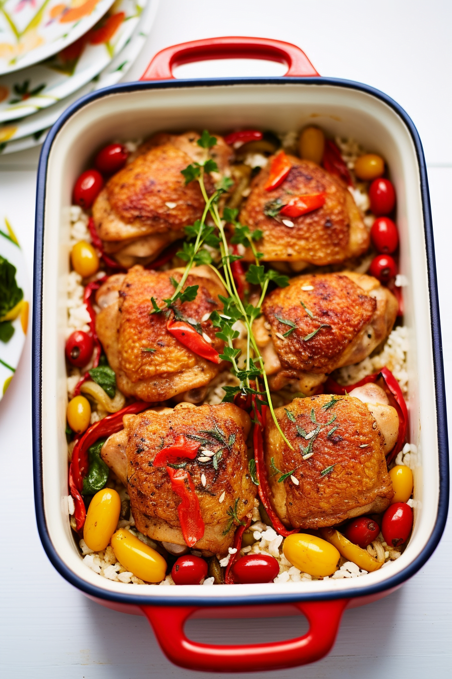 Spanish Chicken and Rice with Saffron (Arroz con Pollo)