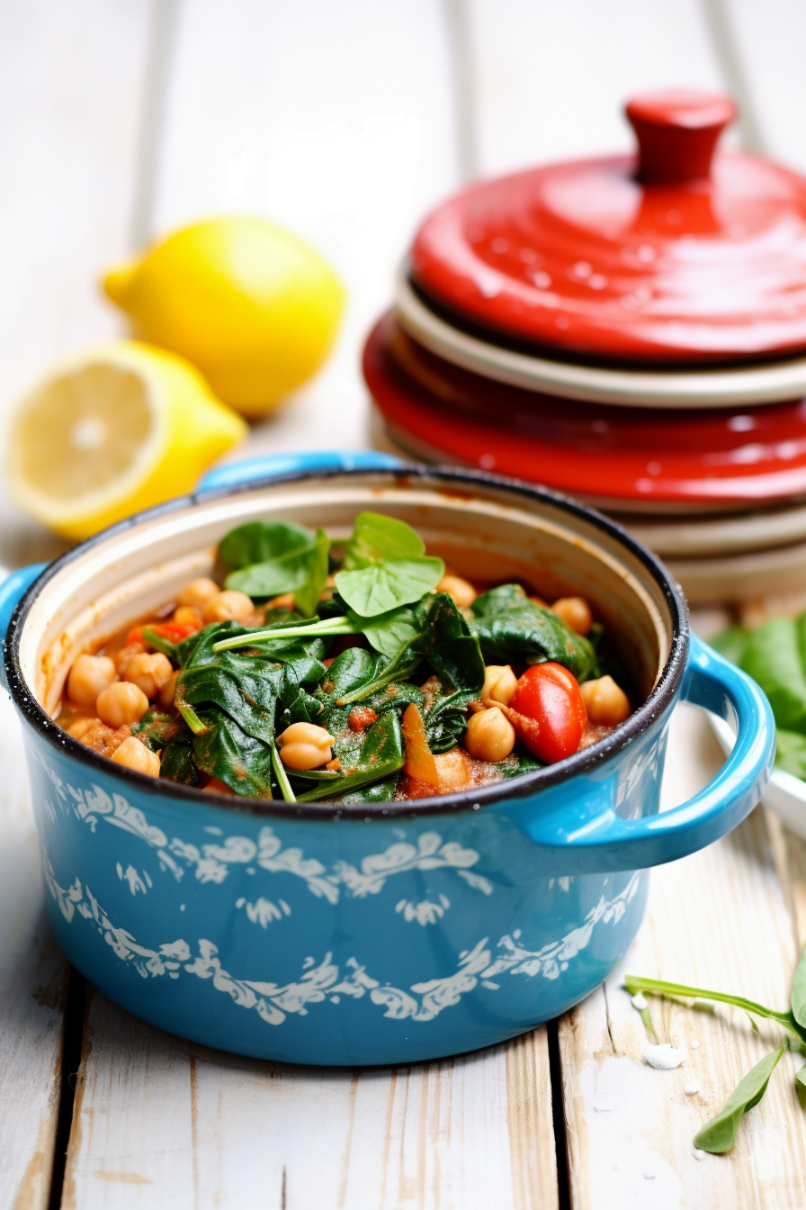 Spanish Chickpea and Spinach Stew with Cumin