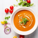 Spanish Gazpacho Andaluz with Fresh Tomatoes and Cucumber_001