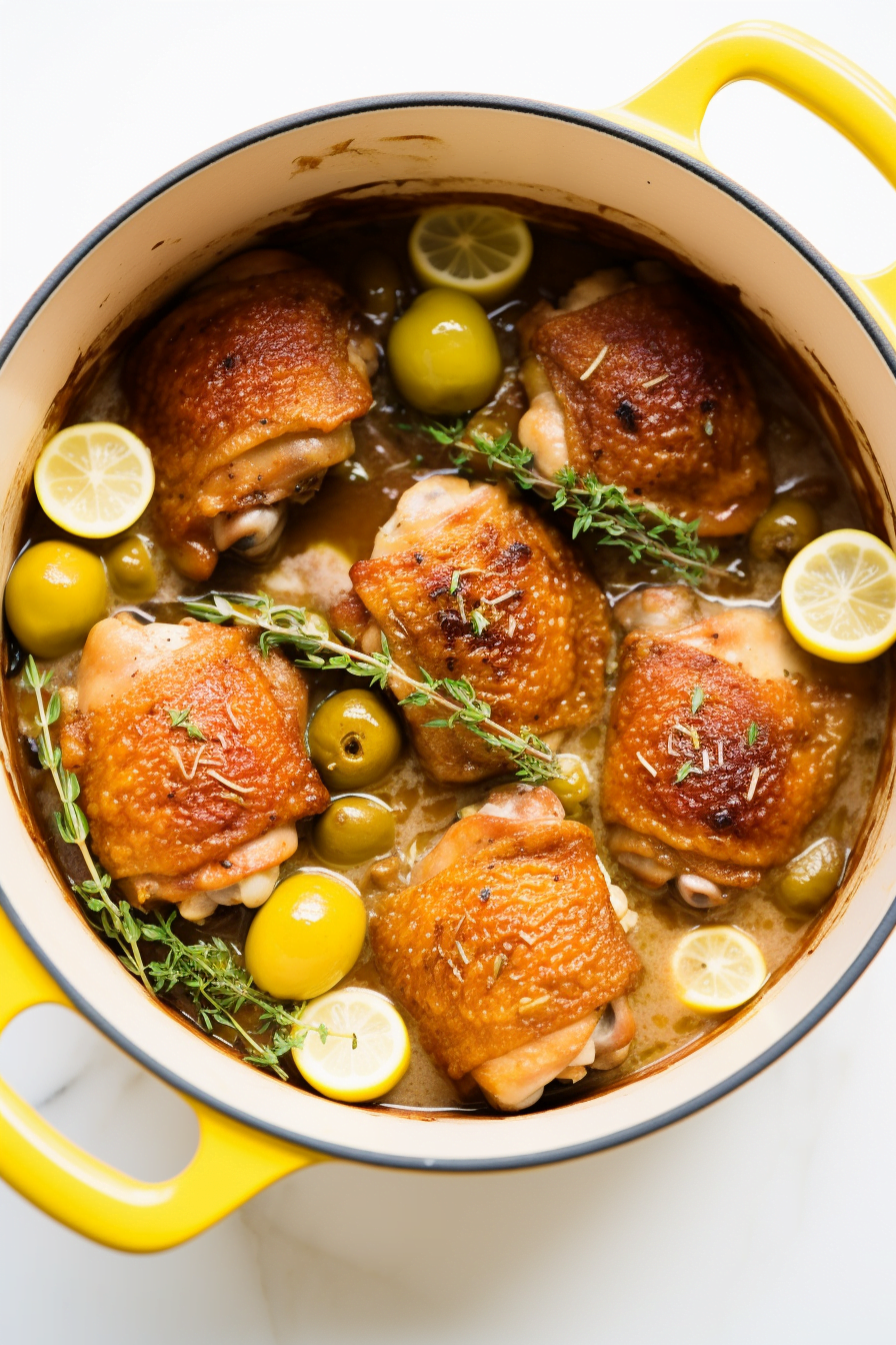 Preparing Spanish Style Braised Chicken Thighs