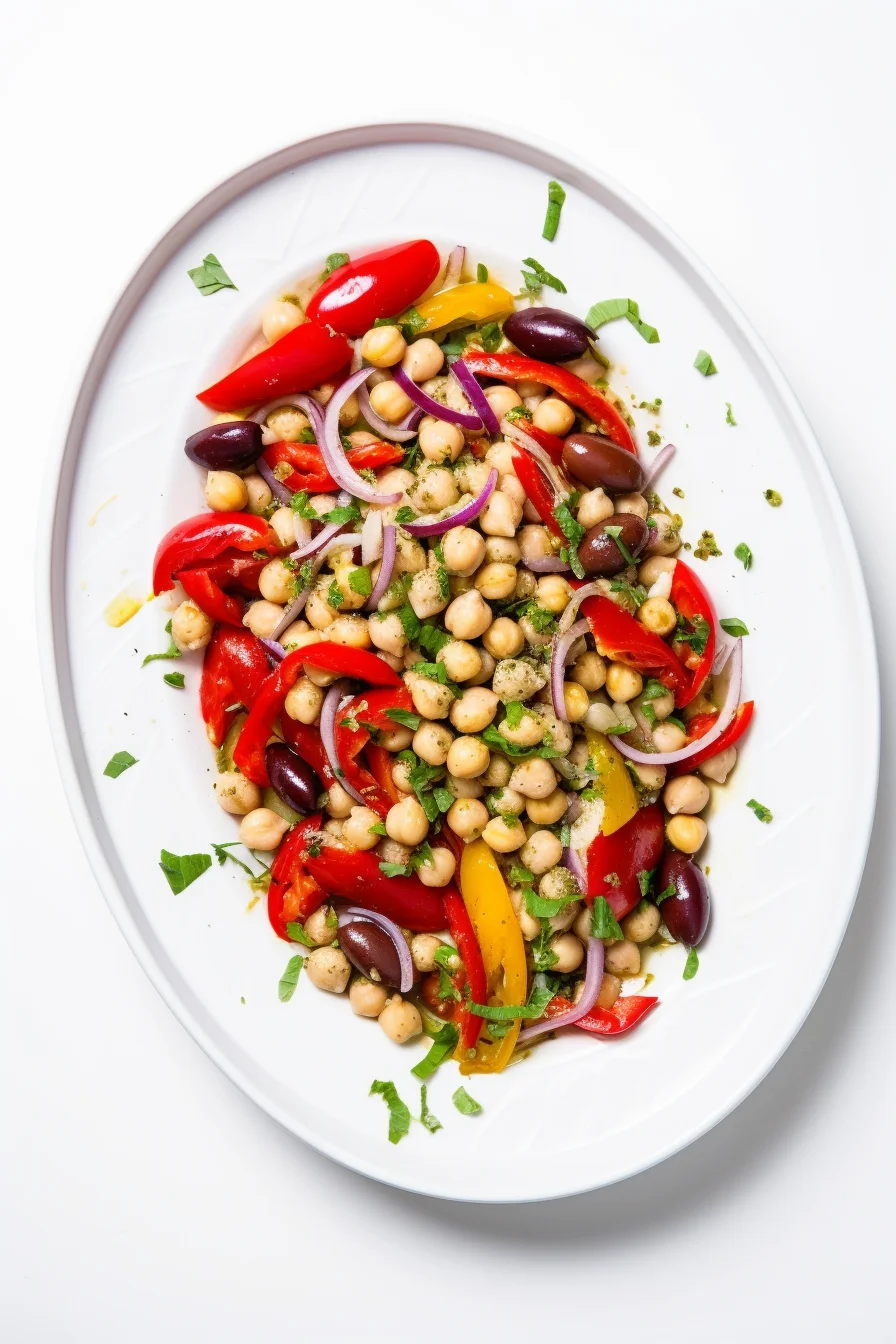 Spanish Style Chickpea and Roasted Pepper Salad