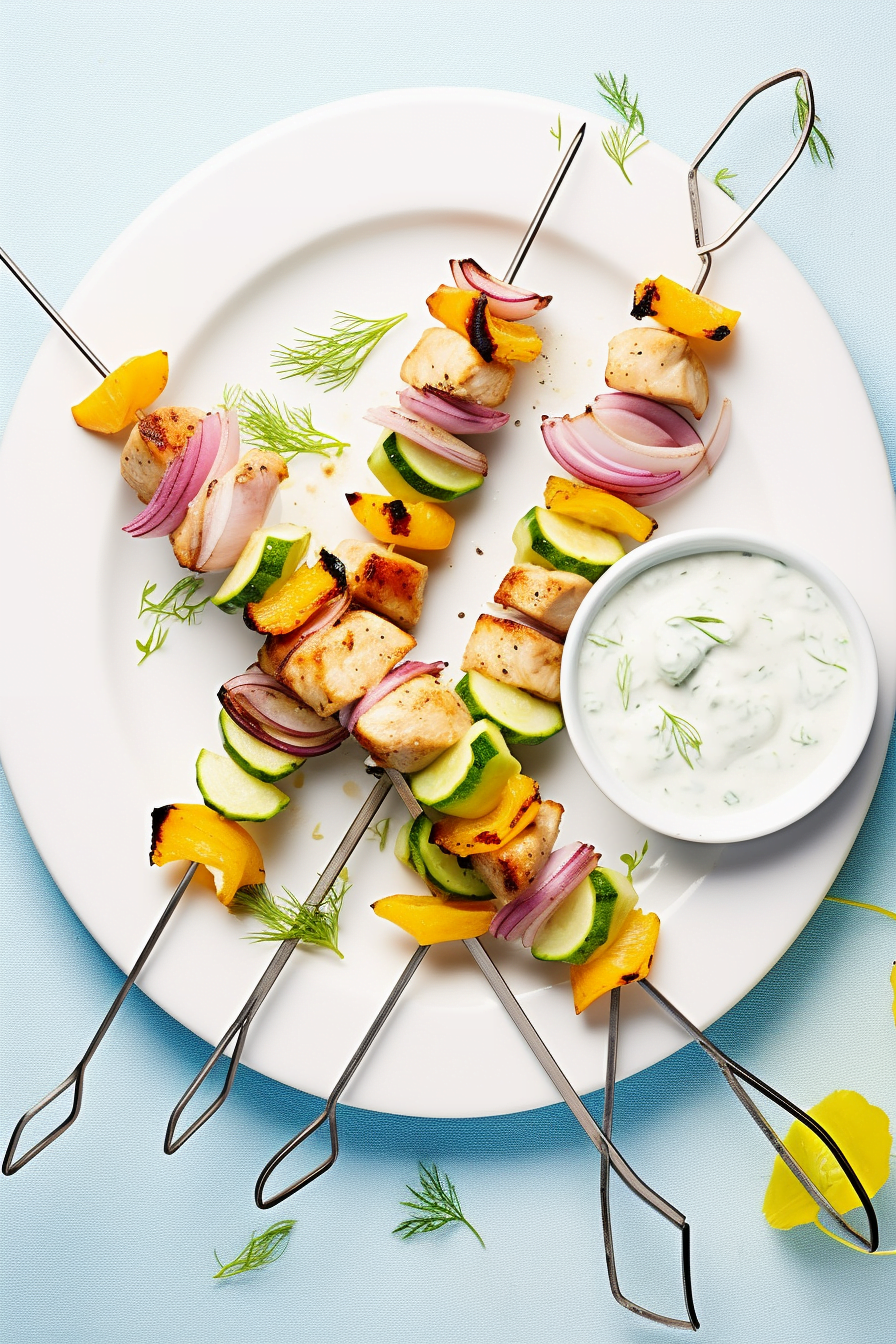 Preparing Spiced Chicken Kebabs