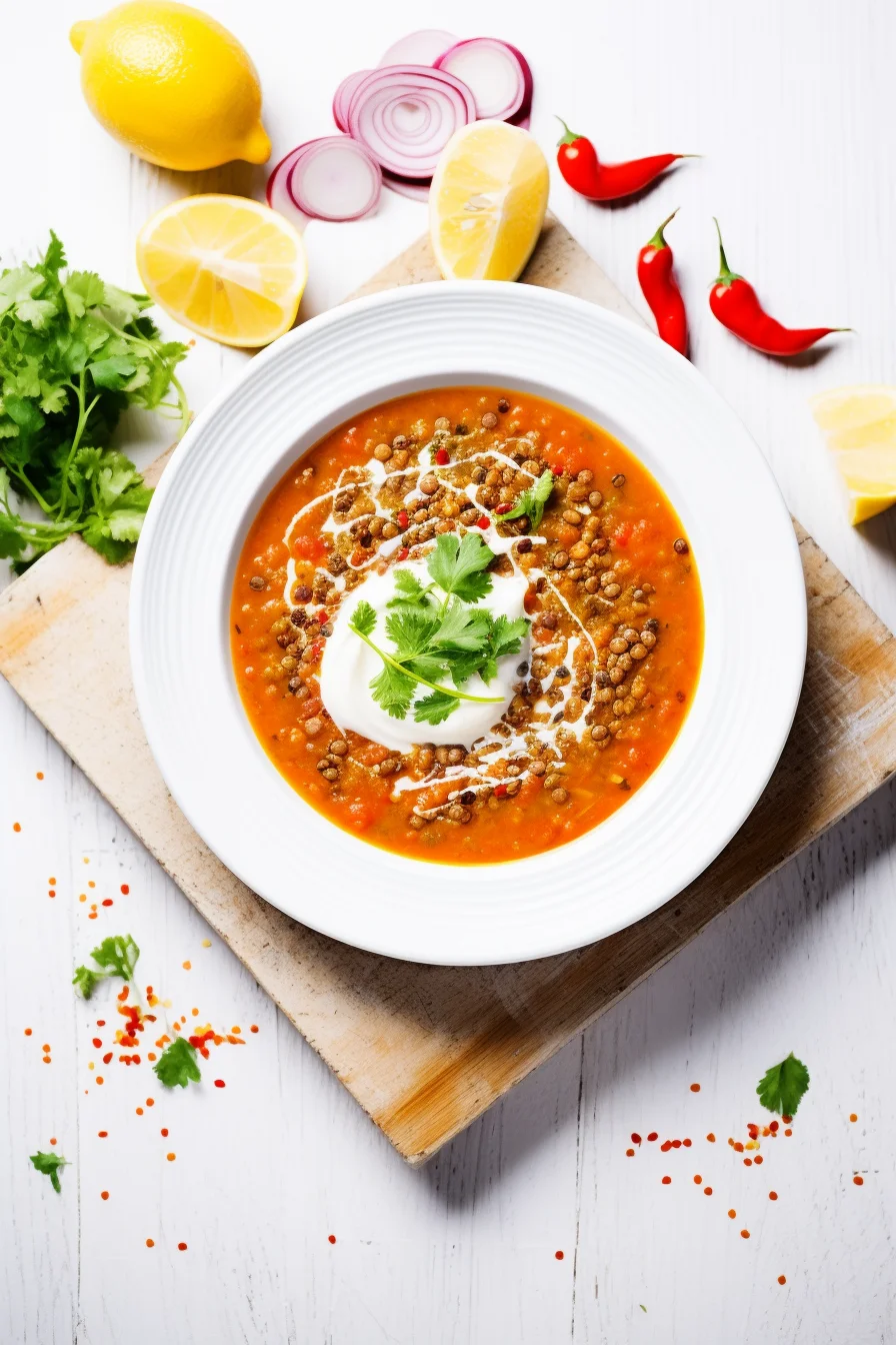 Ingredients for Spicy Tomato and Lentil Soup