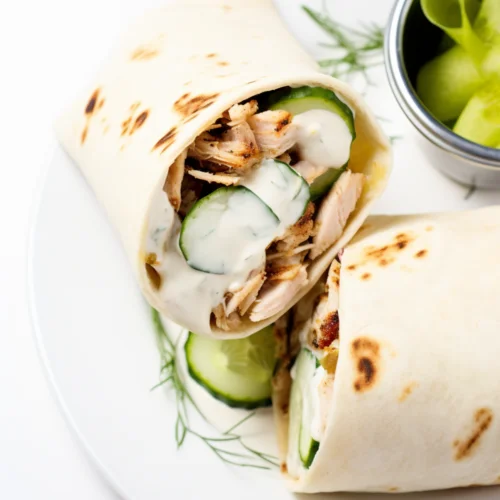 Syrian Chicken Shawarma with Garlic Sauce and Pickles_001