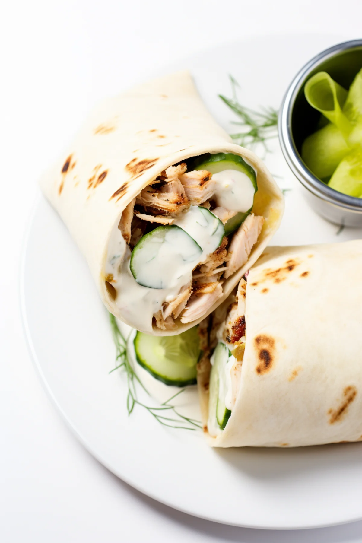 Syrian Chicken Shawarma with Garlic Sauce and Pickles_001
