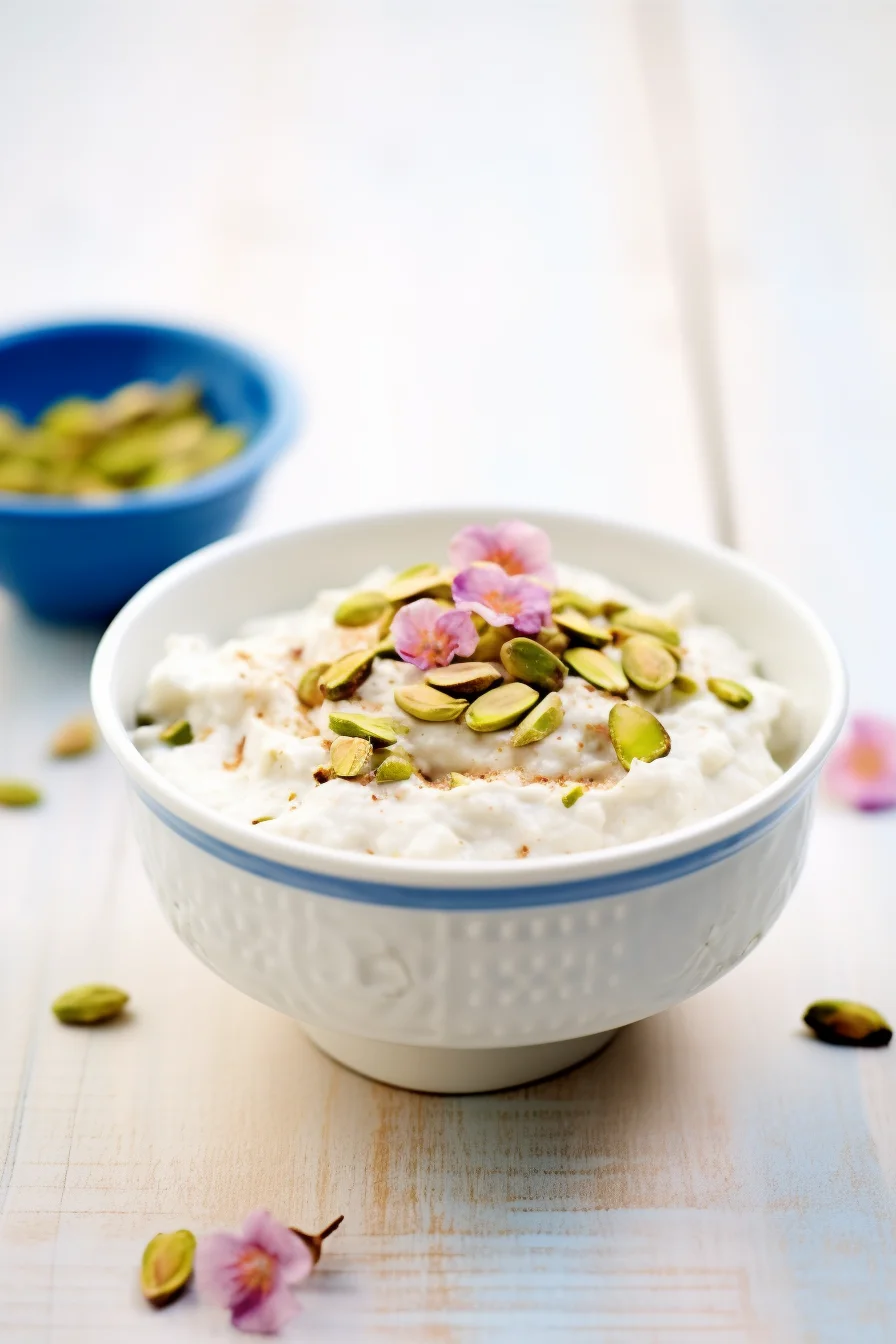 Ingredients for Syrian Rosewater and Pistachio Rice Pudding