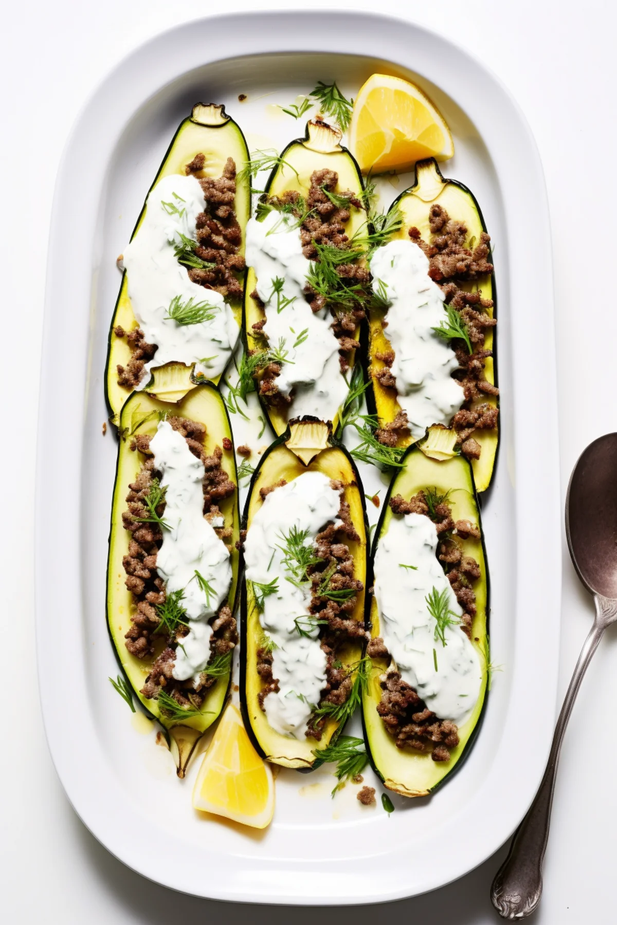 Syrian Stuffed Zucchini (Kousa Mahshi) with Yogurt Sauce_001
