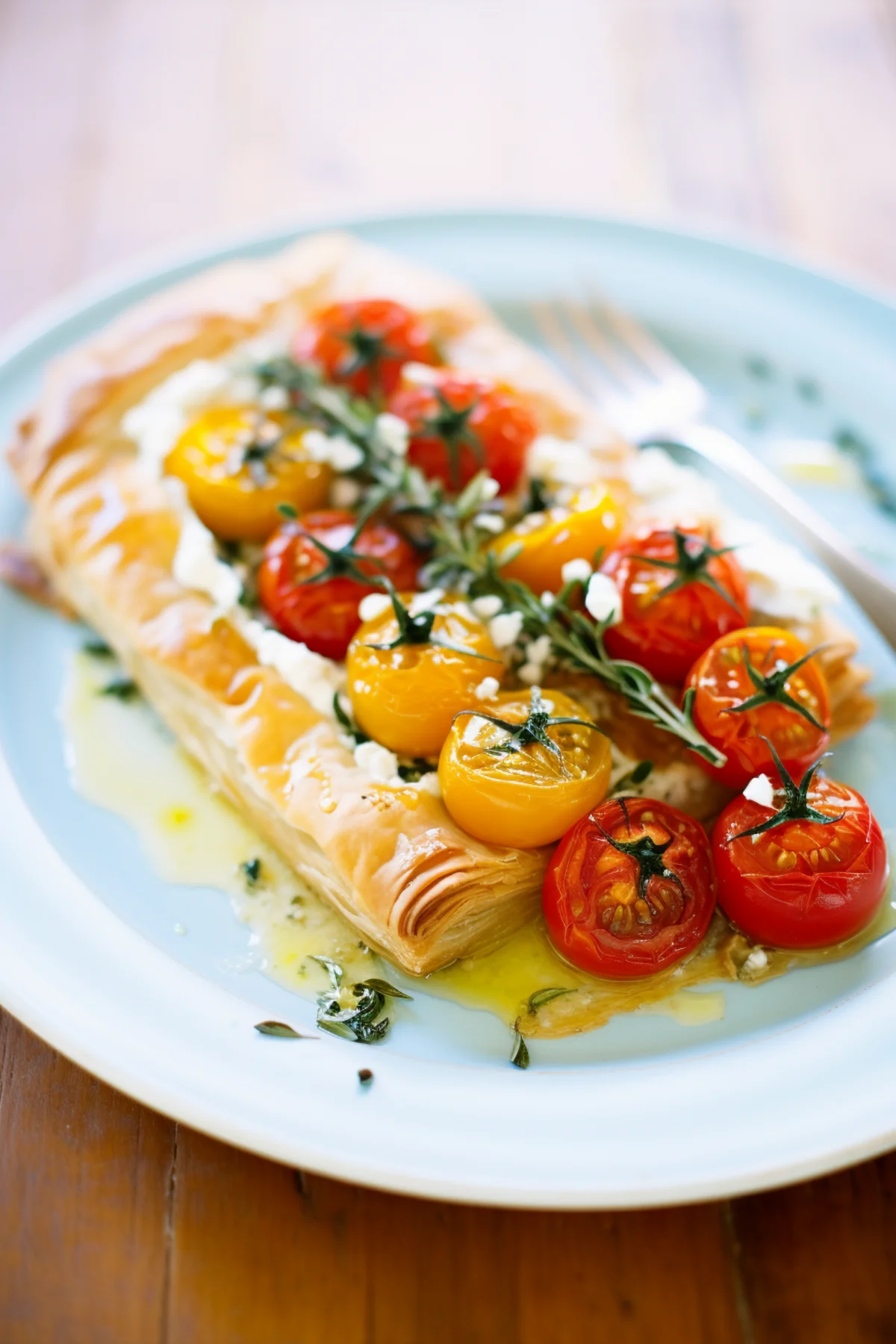 Tomato and Goat Cheese Tart with Thyme_001