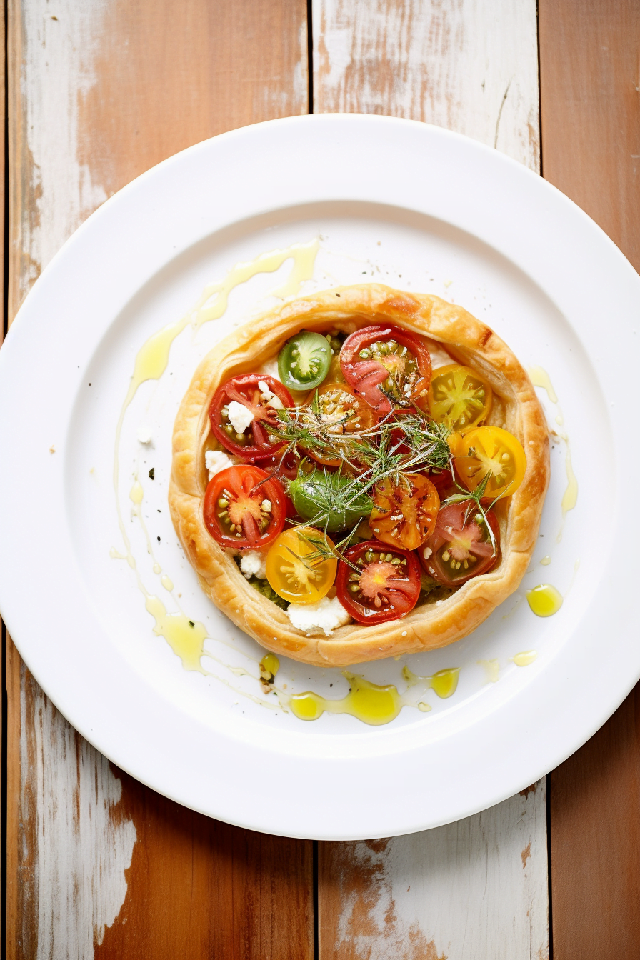 Preparing Tomato and Goat Cheese Tart