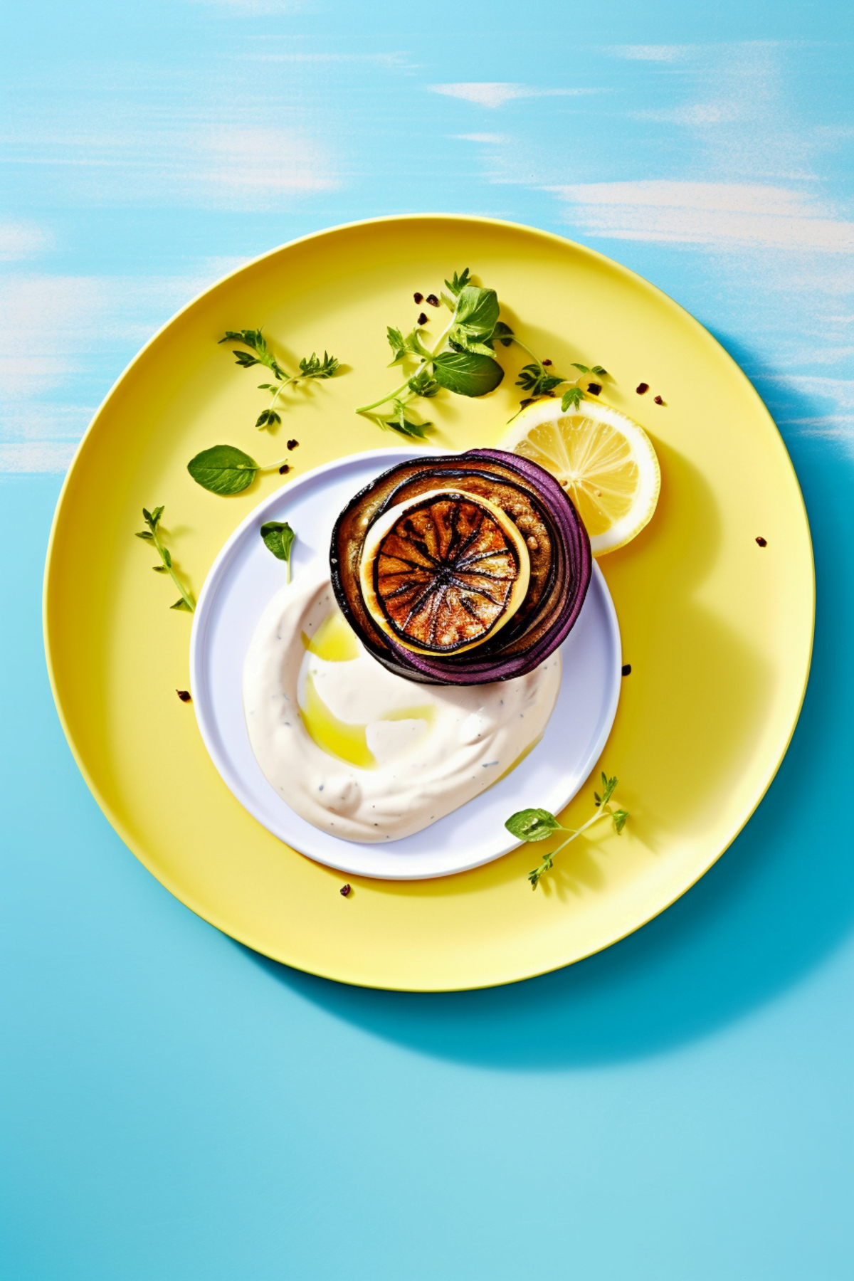 Tunisian Grilled Eggplant with Spiced Yogurt (Slata Mechouia)_001