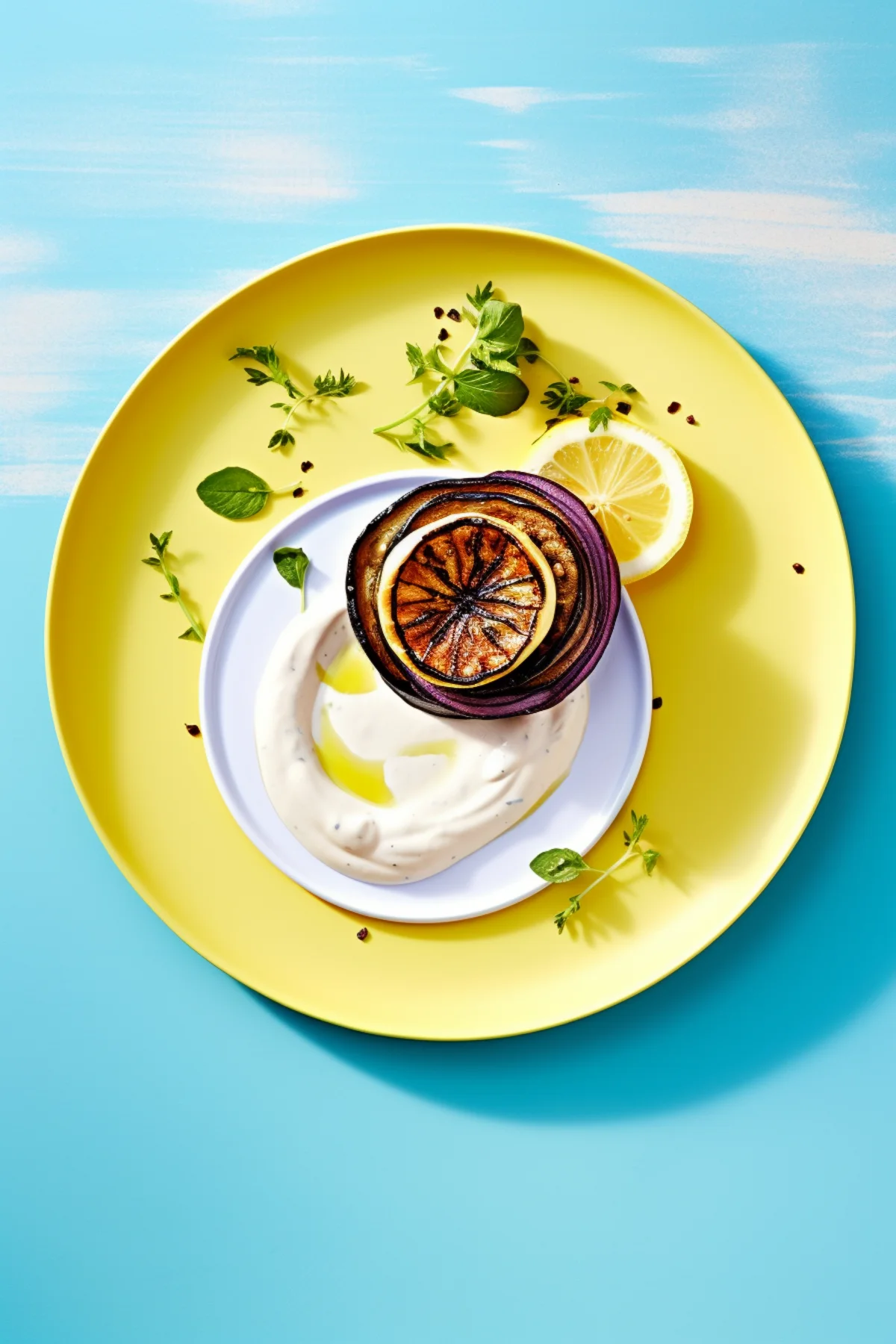 Tunisian Grilled Eggplant with Spiced Yogurt (Slata Mechouia)_001