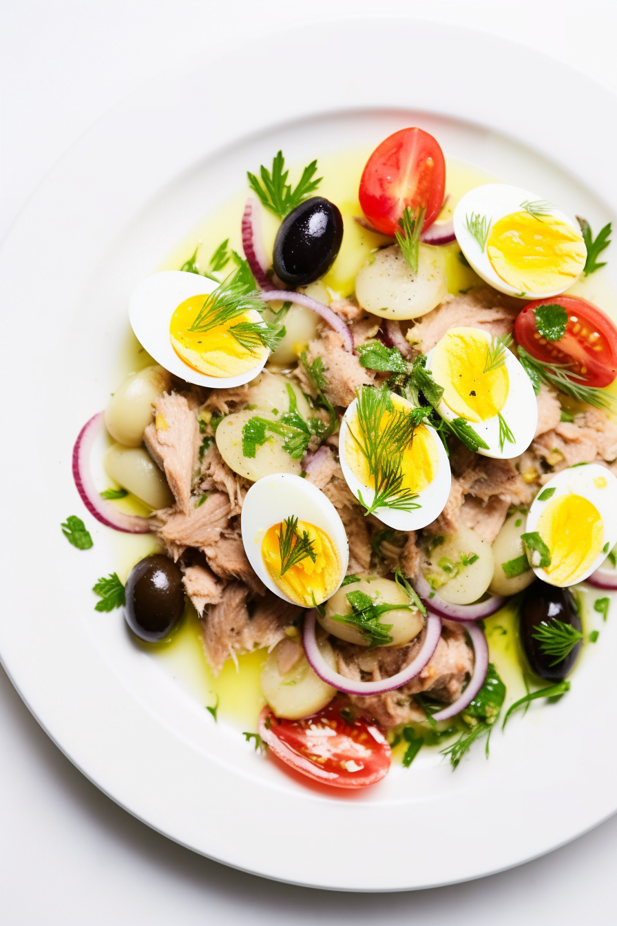 Tunisian Tuna and Egg Salad with Harissa Dressing