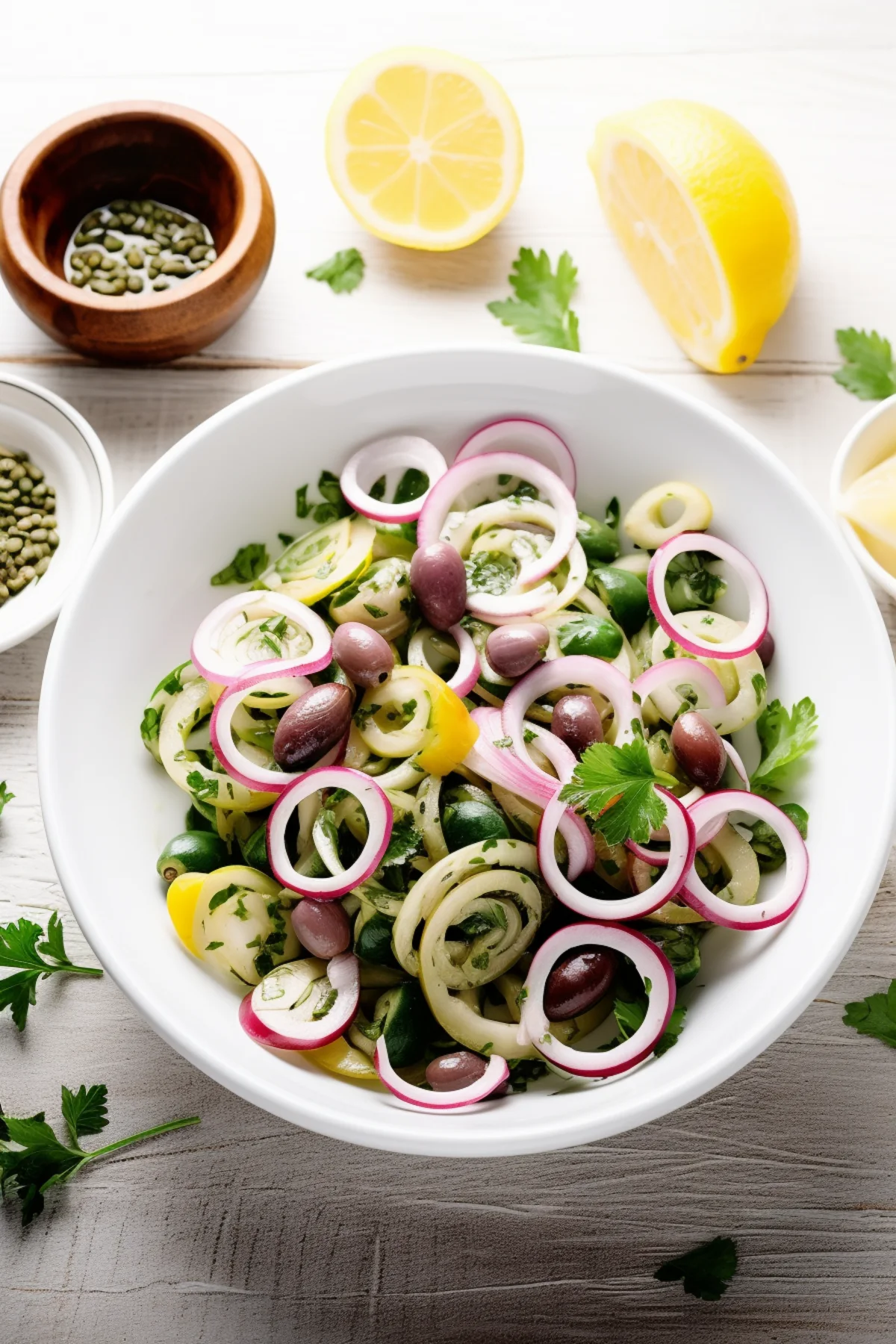 Turkish Green Olive Salad with Lemon and Parsley_001