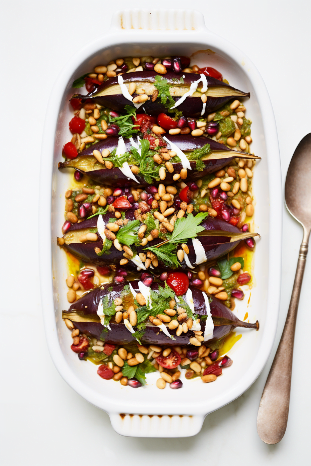 Turkish Imambayildi with Pine Nuts and Currants_001