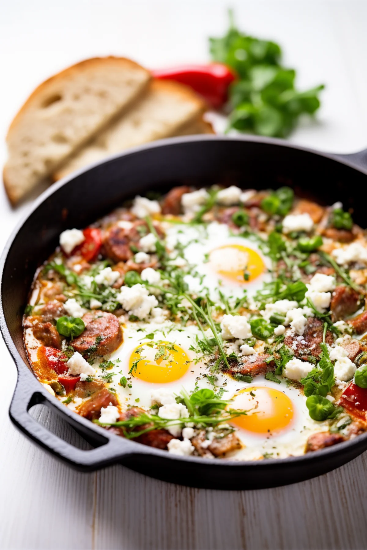 Turkish Menemen with Sucuk and Feta_001