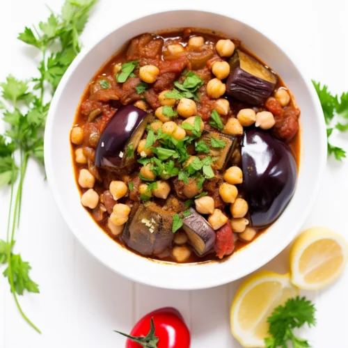 Turkish-Style Eggplant and Chickpea Stew (Patlıcan Güveç)_001