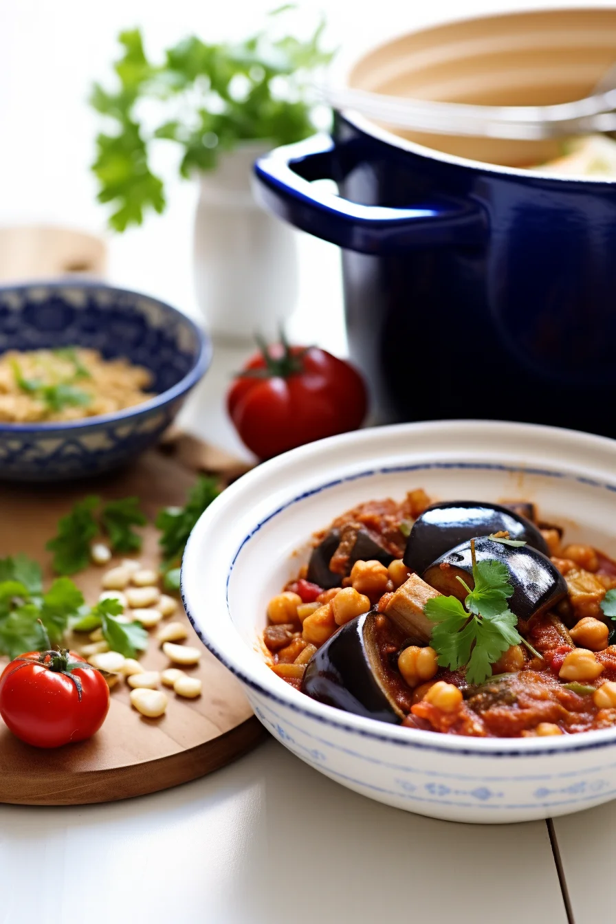 Turkish-Style Eggplant and Chickpea Stew (Patlıcan Güveç)