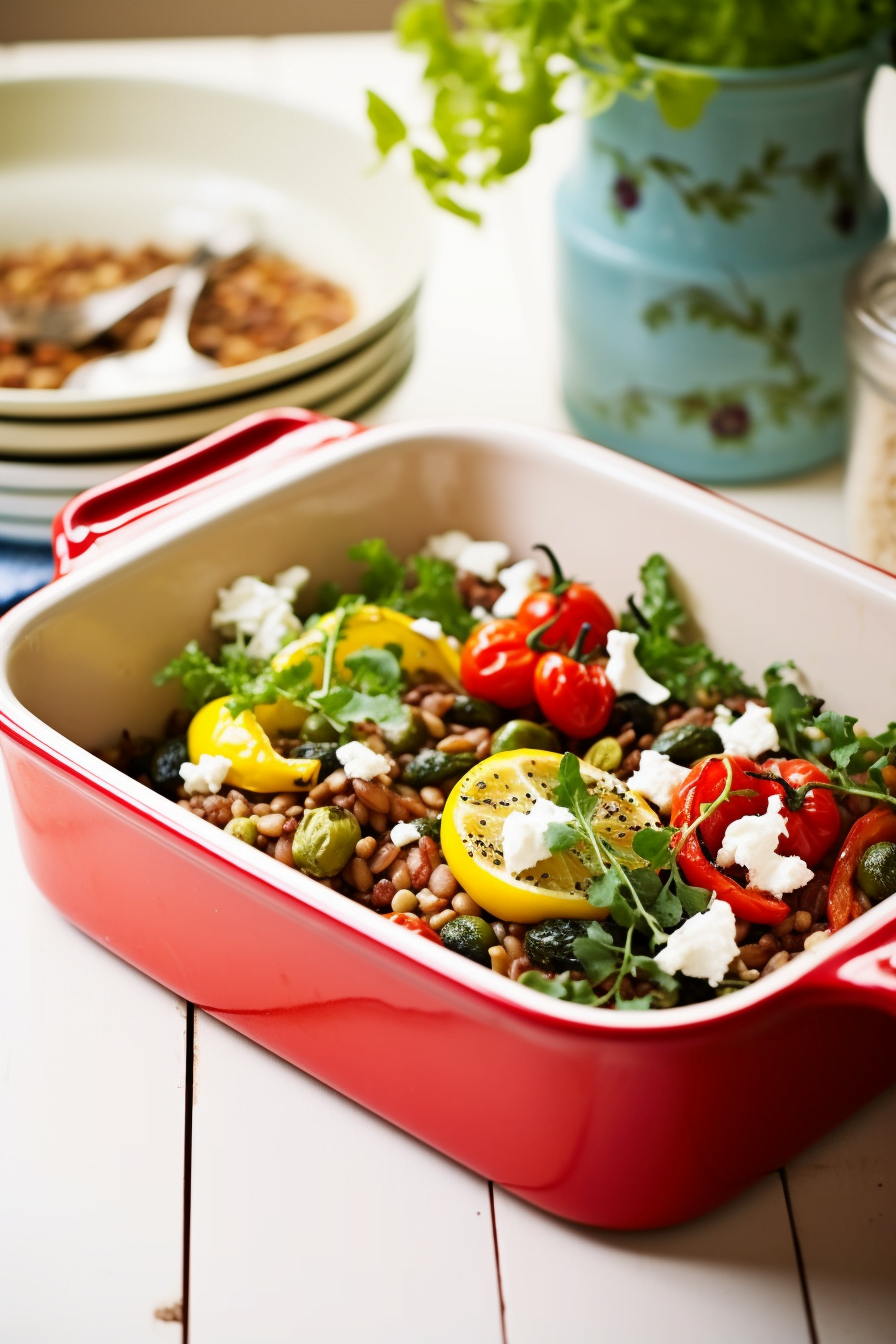 Turkish-Style Lentil and Spinach Stuffed Peppers