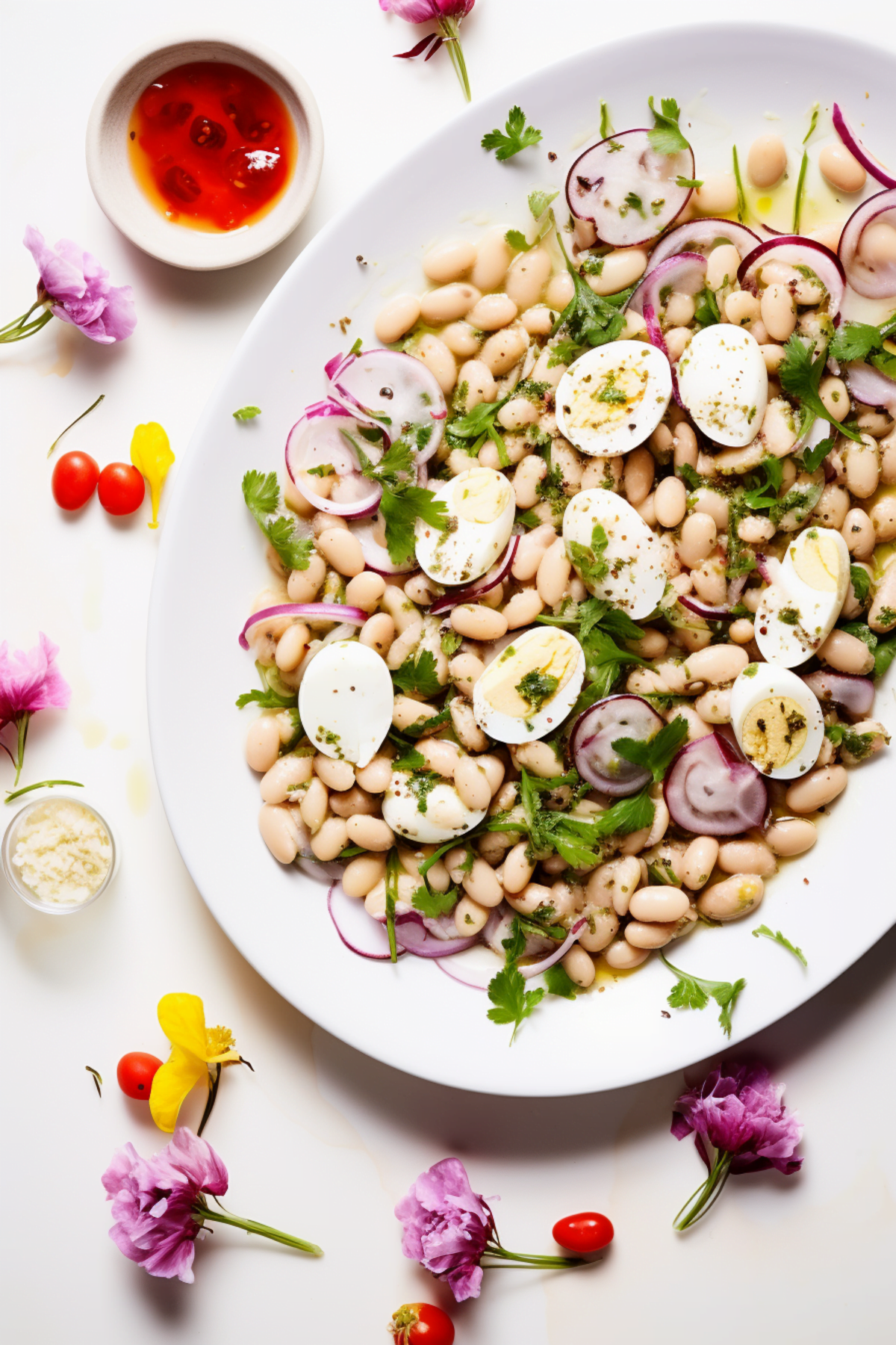 Turkish White Bean Salad with Tomatoes and Parsley (Piyaz)_001