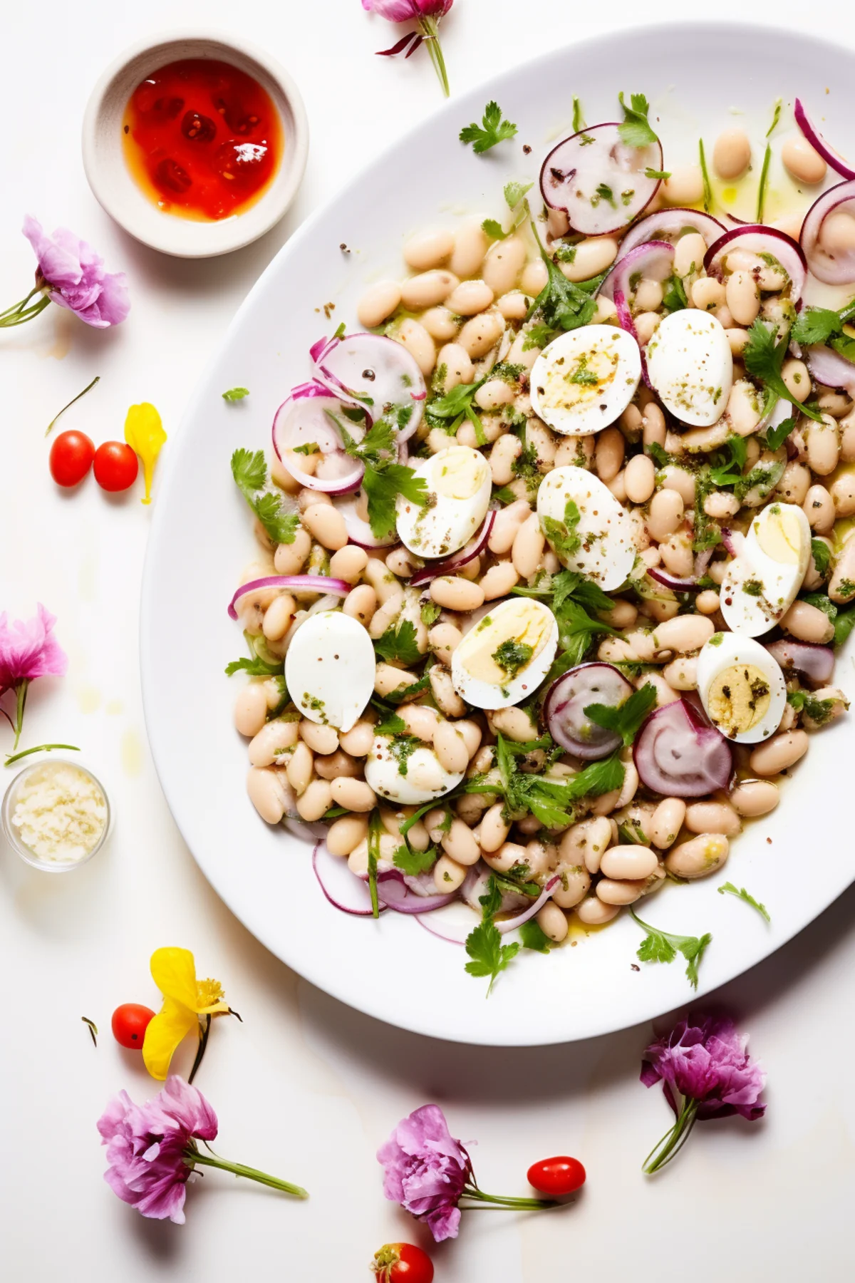 Turkish White Bean Salad with Tomatoes and Parsley (Piyaz)_001