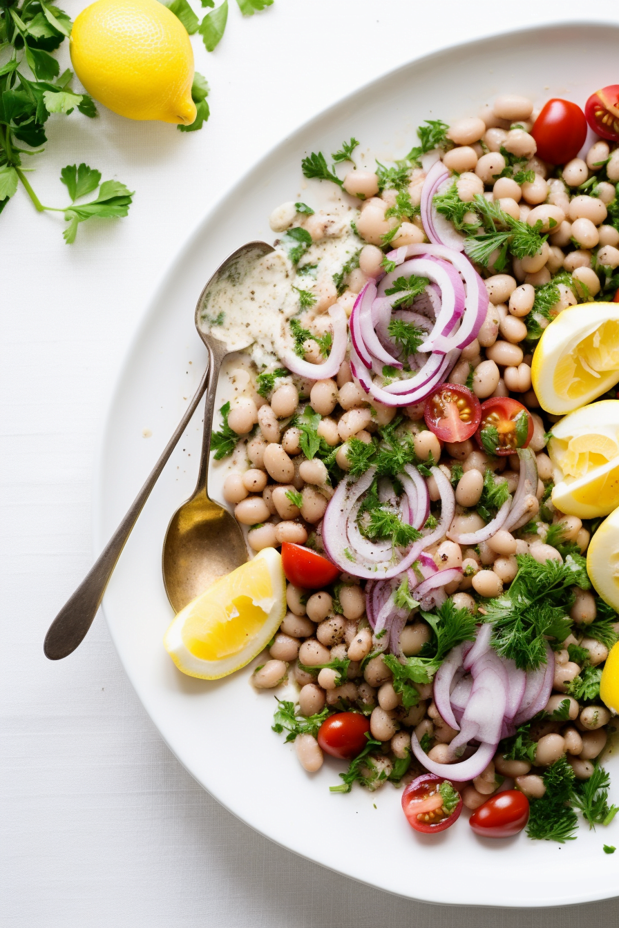Turkish White Bean Salad with Tomatoes and Parsley (Piyaz)