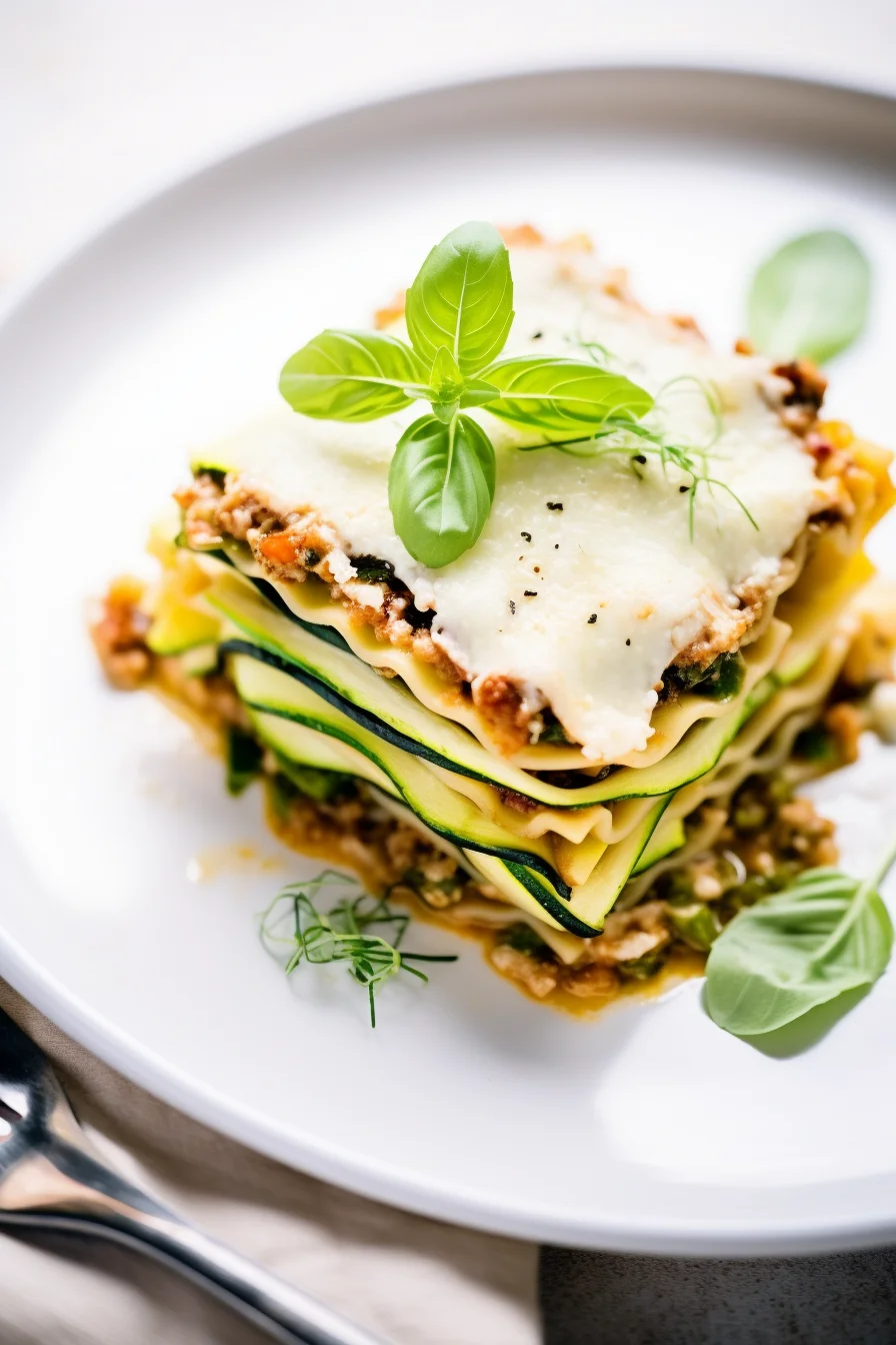 Zucchini Lasagna with Turkey and Pesto