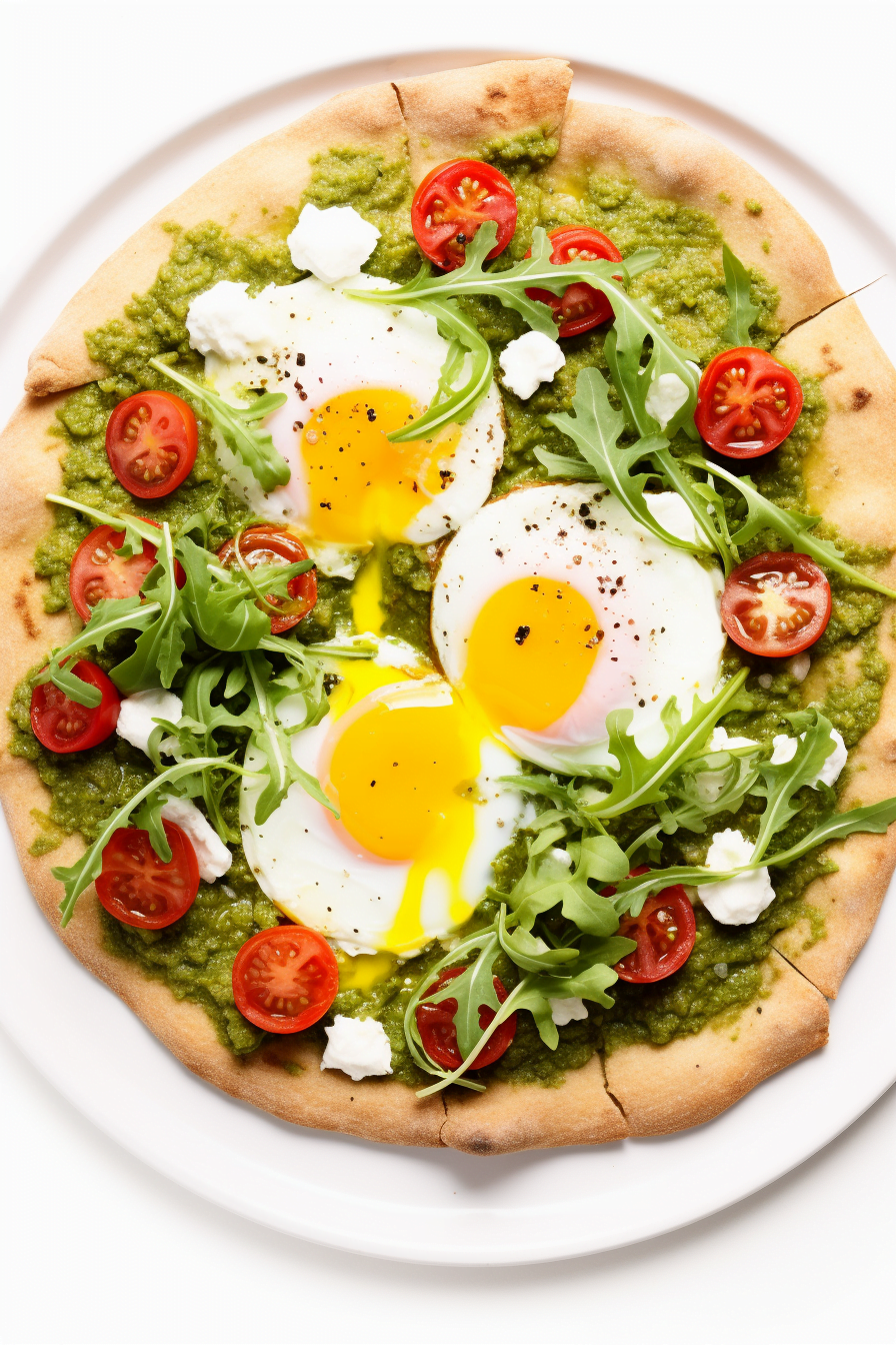 Avocado and Egg Breakfast Pizza Cooking