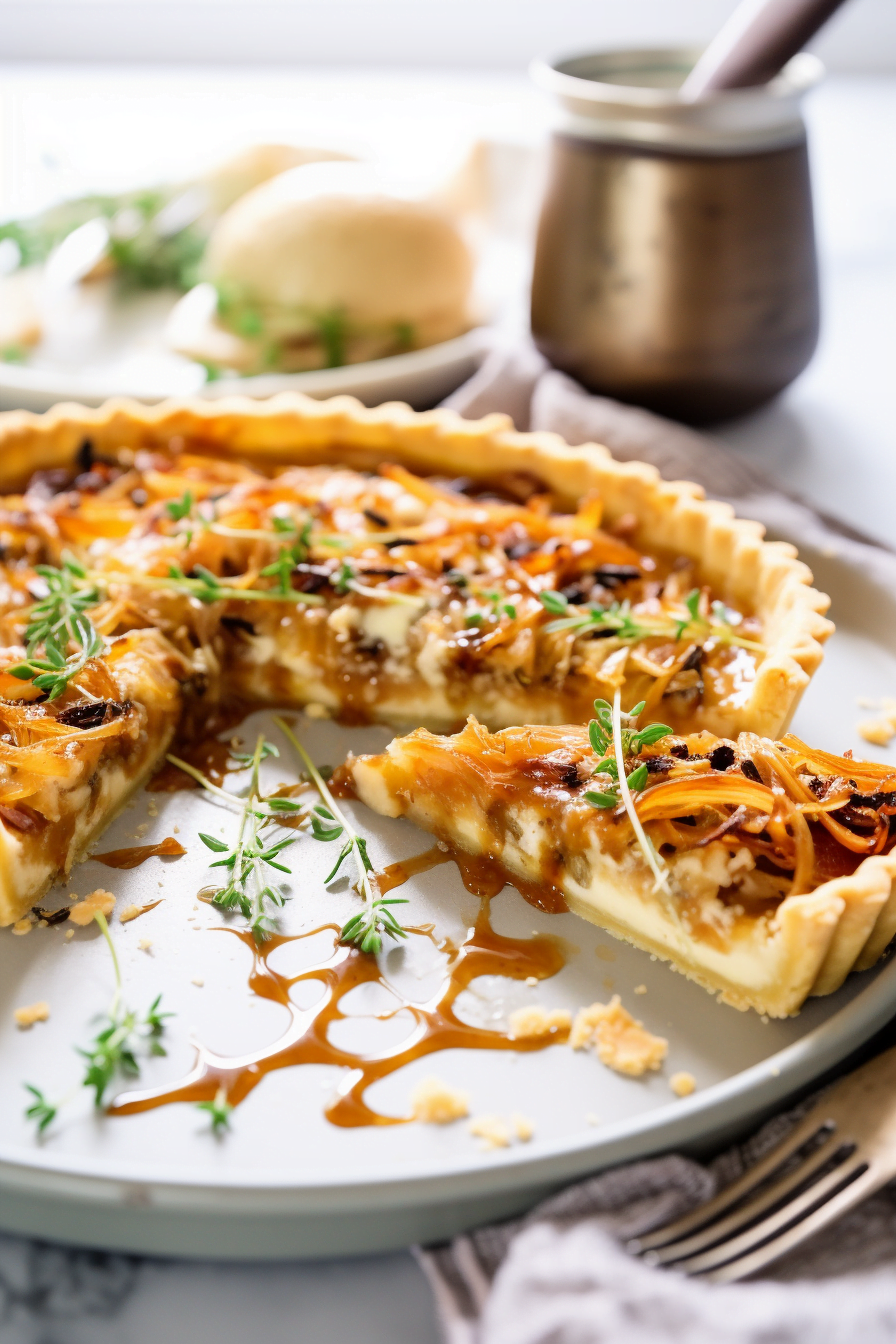 Caramelized Onion and Gruyere Tart - Cooking Mediterranean