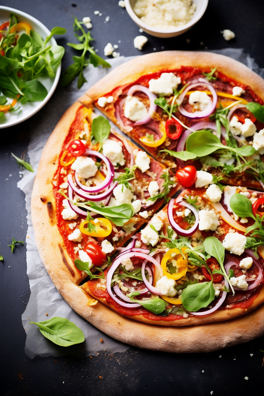 Chicken and Pepperoni Pizza Ready to Serve