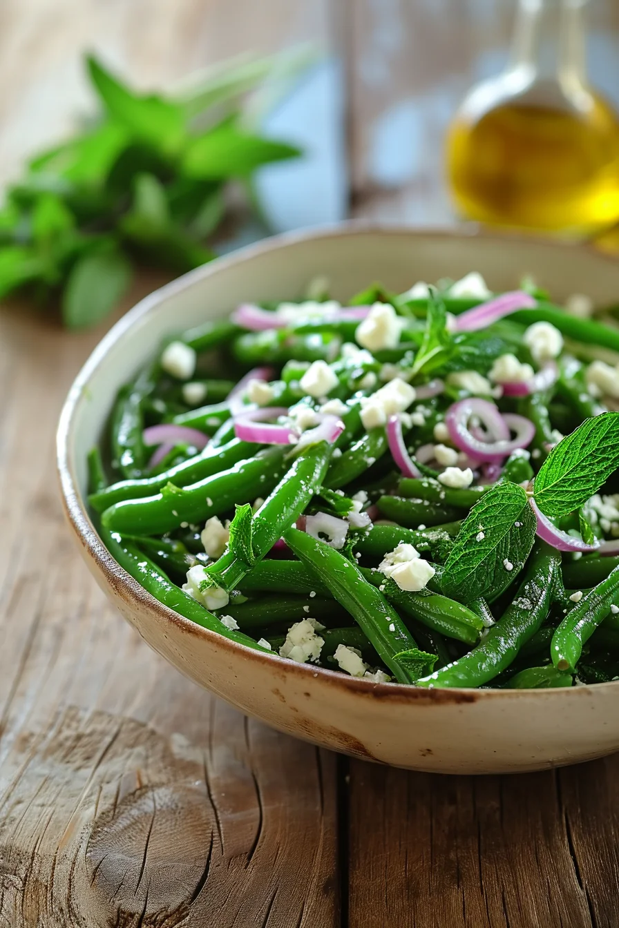 Corsican Green Bean and Mint Salad Ready to Serve
