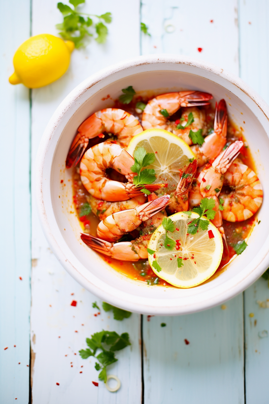 Serving Ibizan Shrimp with Garlic and Chili