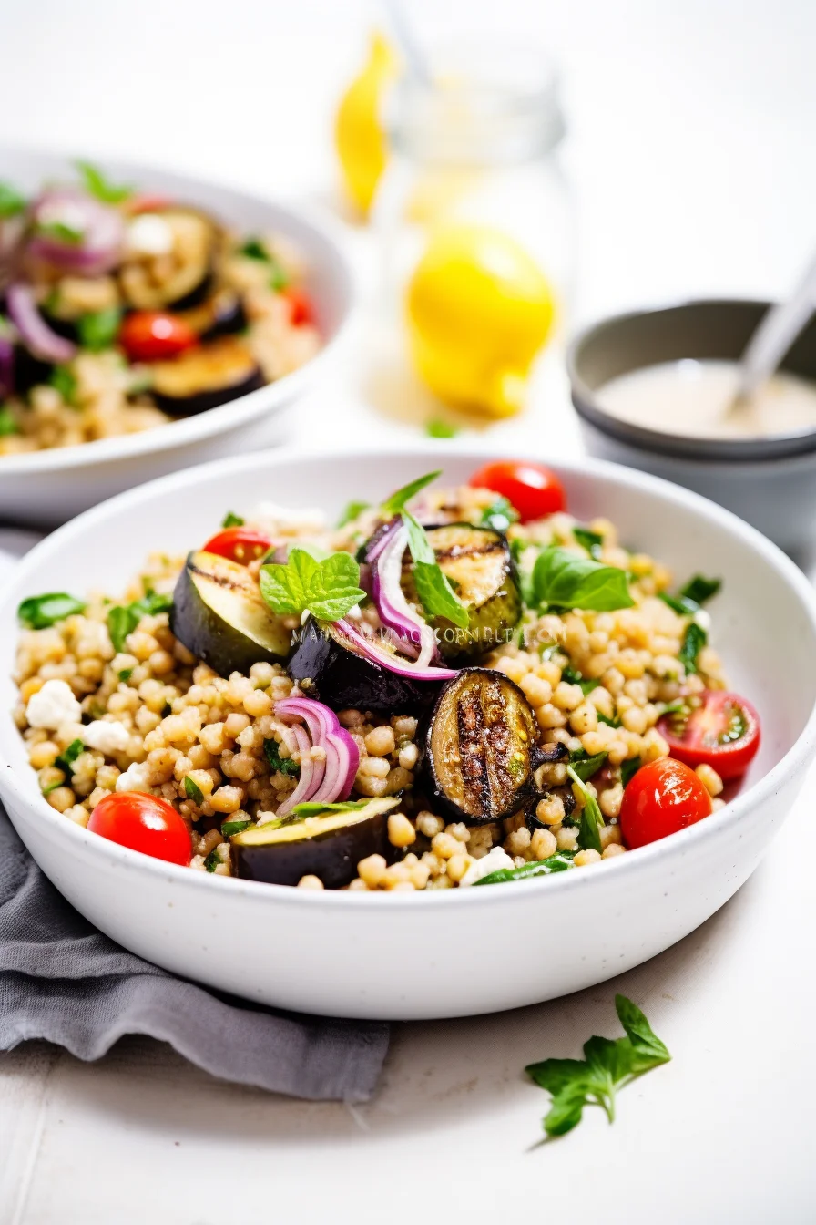 Israeli Couscous Salad Ready to Serve