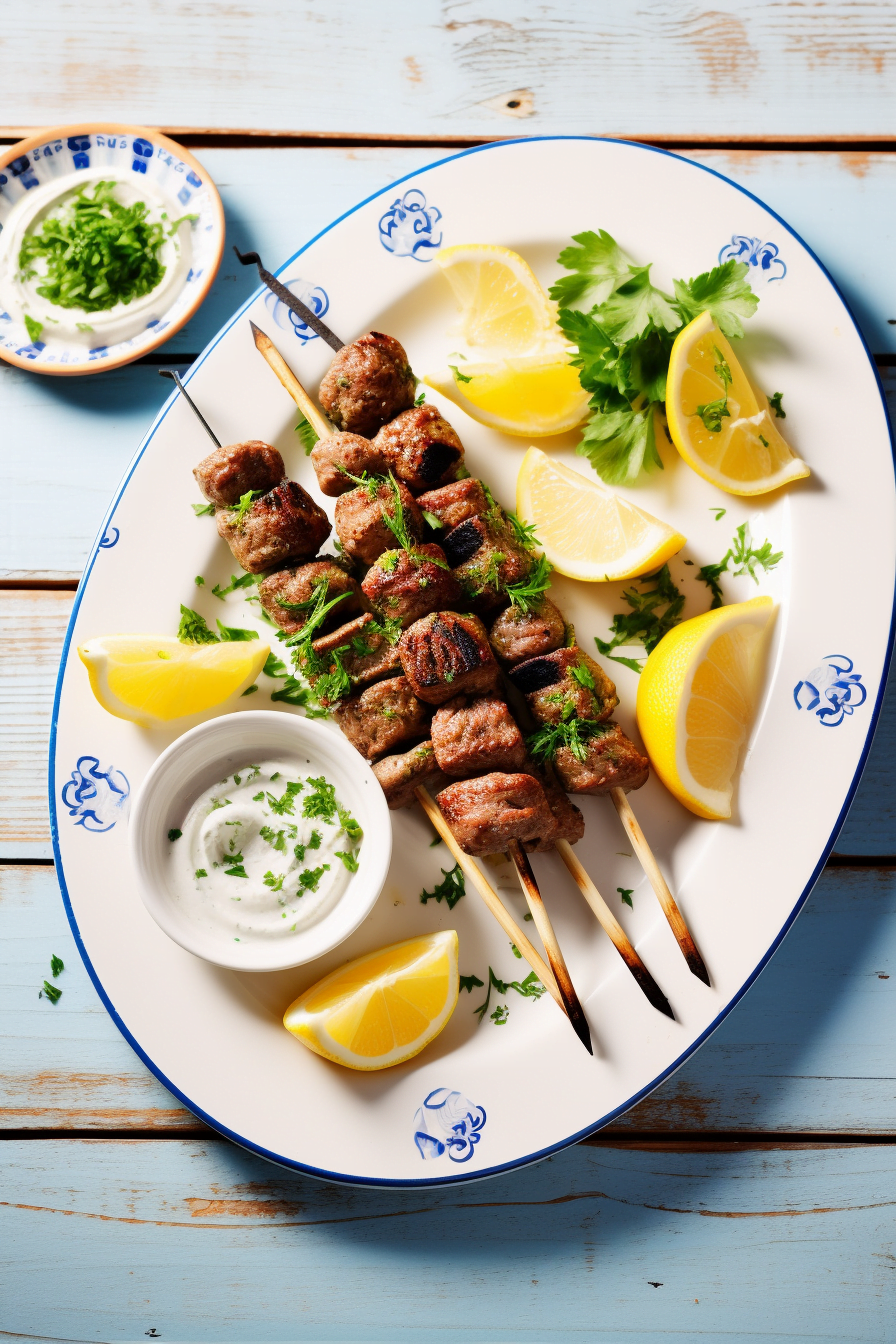 Grilled Lebanese Kafta Skewers