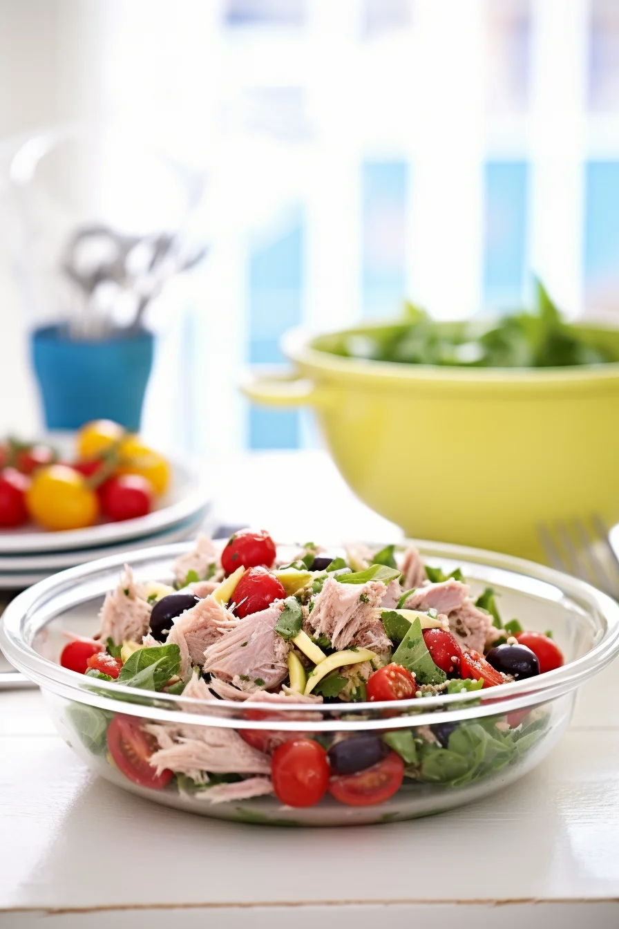 Mediterranean Tuna Salad Preparation