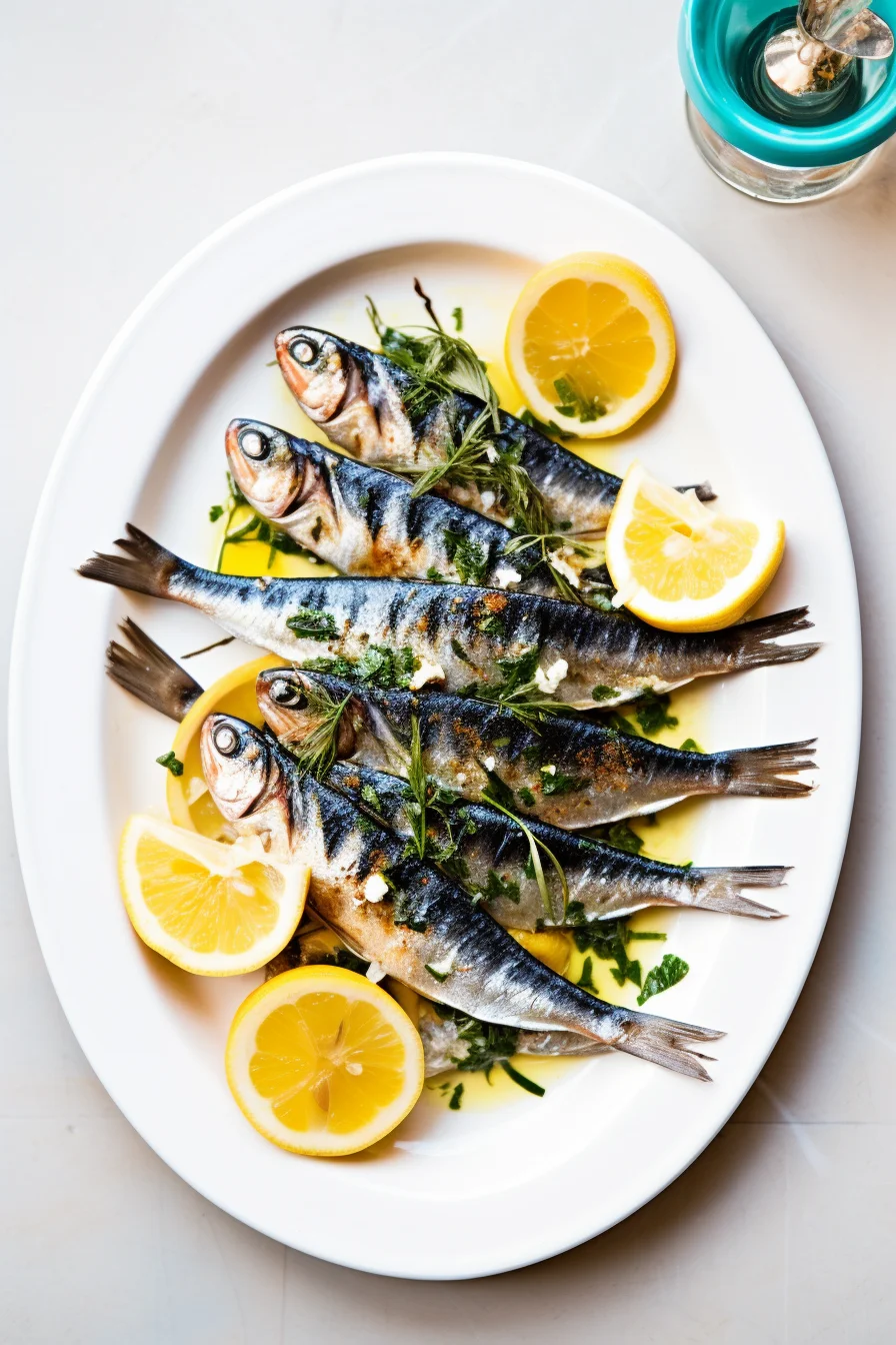 Montenegrin Grilled Sardines Served with Chard