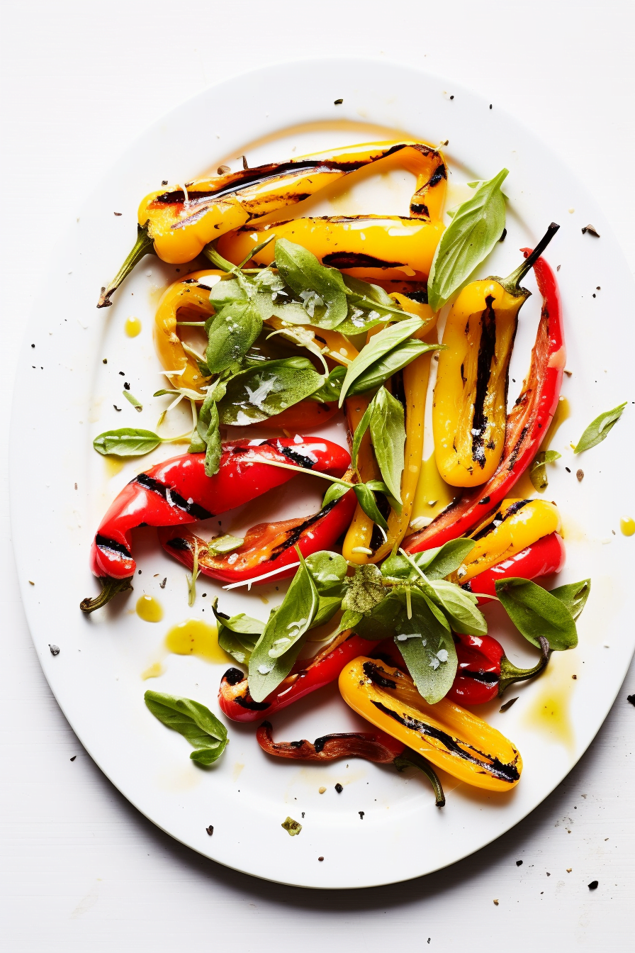 Neapolitan Grilled Peppers Final Dish