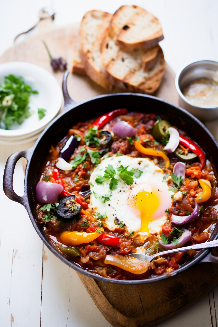 Ratatouille-Style Shakshuka Ready to Serve