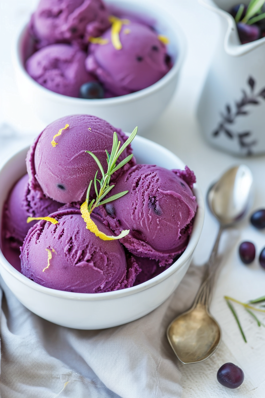 Sardinian Myrtle Berry Liqueur Sorbet Served