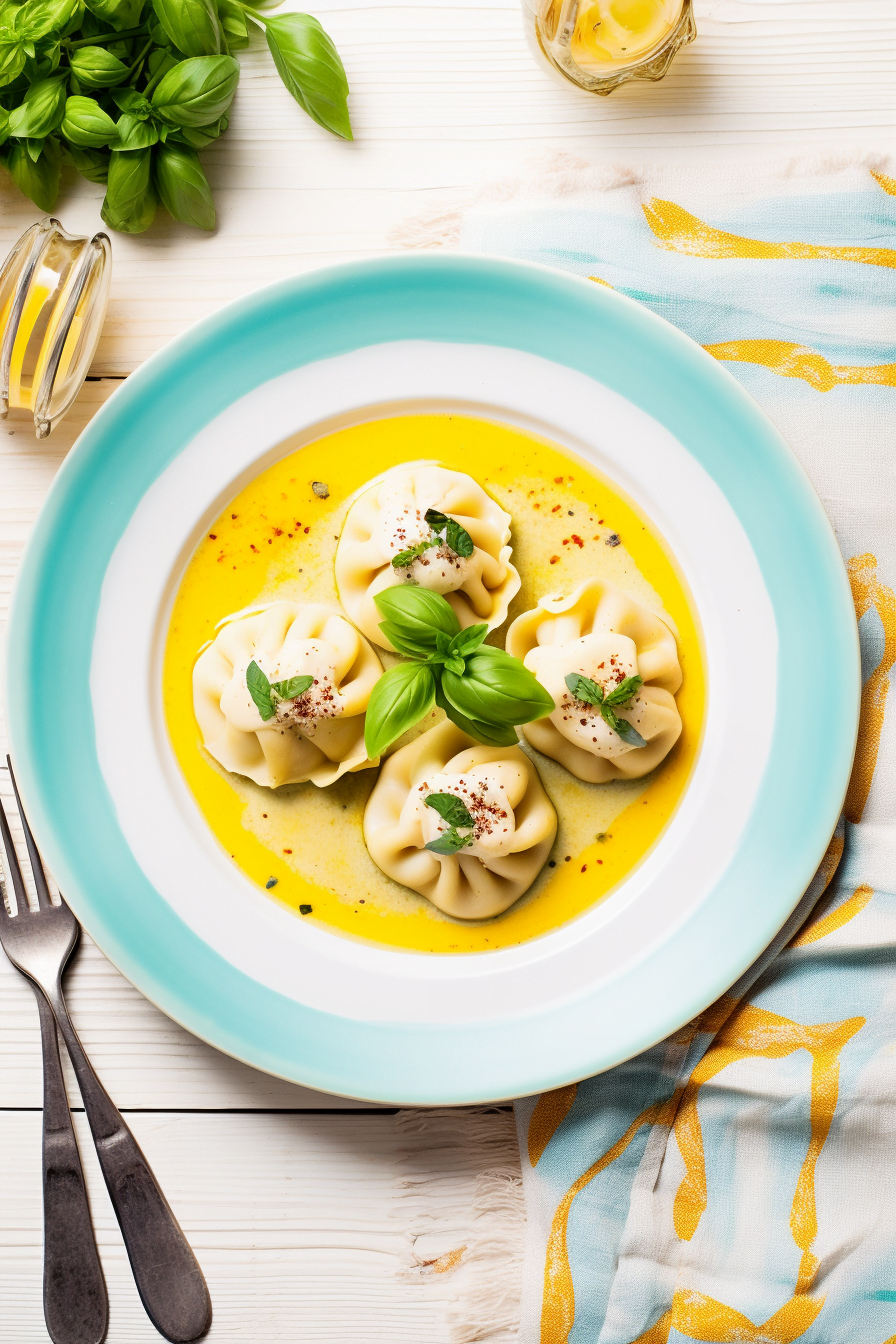 Sardinian Ricotta and Saffron Dumplings Ready to Serve