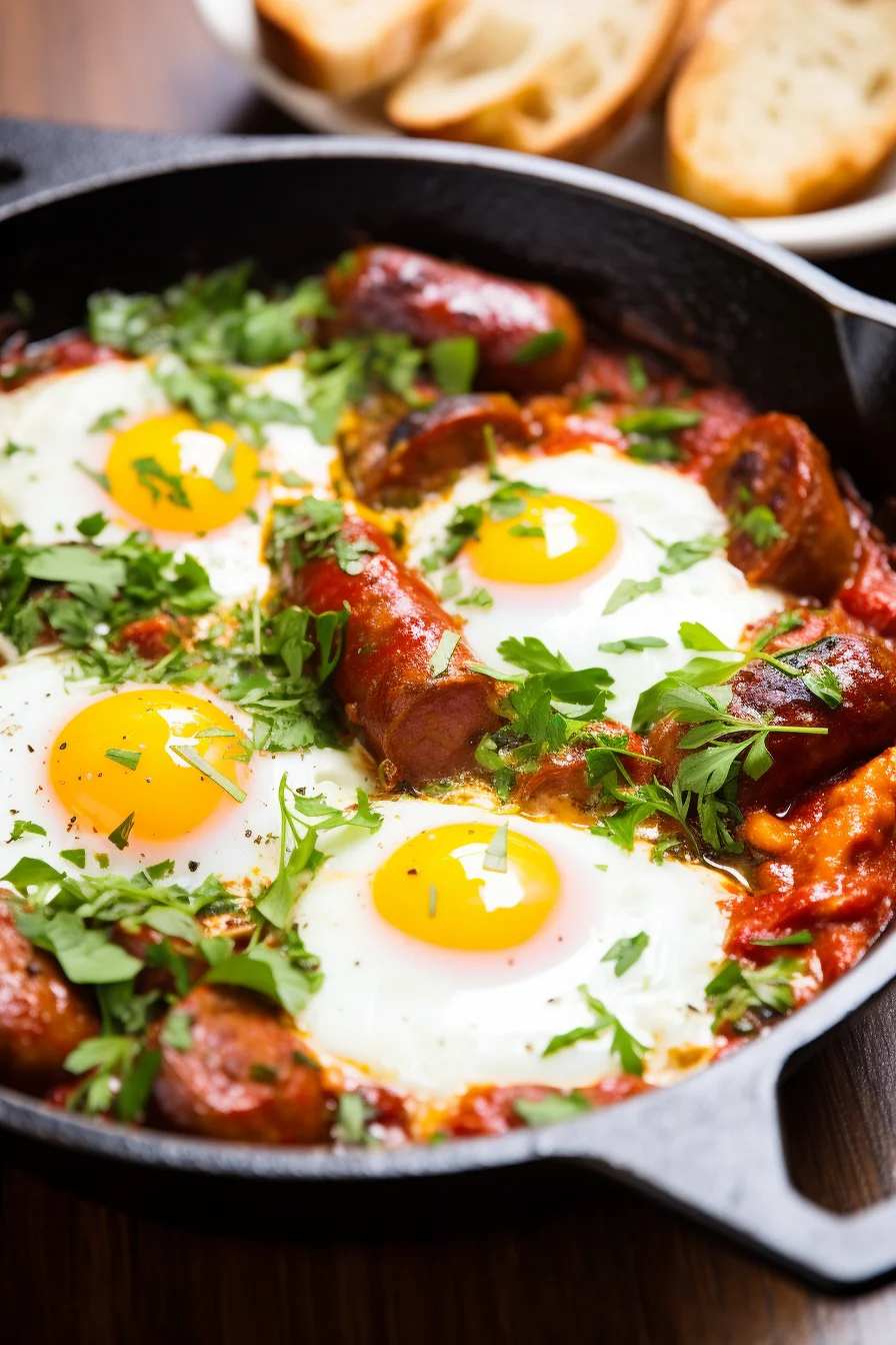 Cooking Spanish Chorizo Shakshuka with Piquillo Peppers